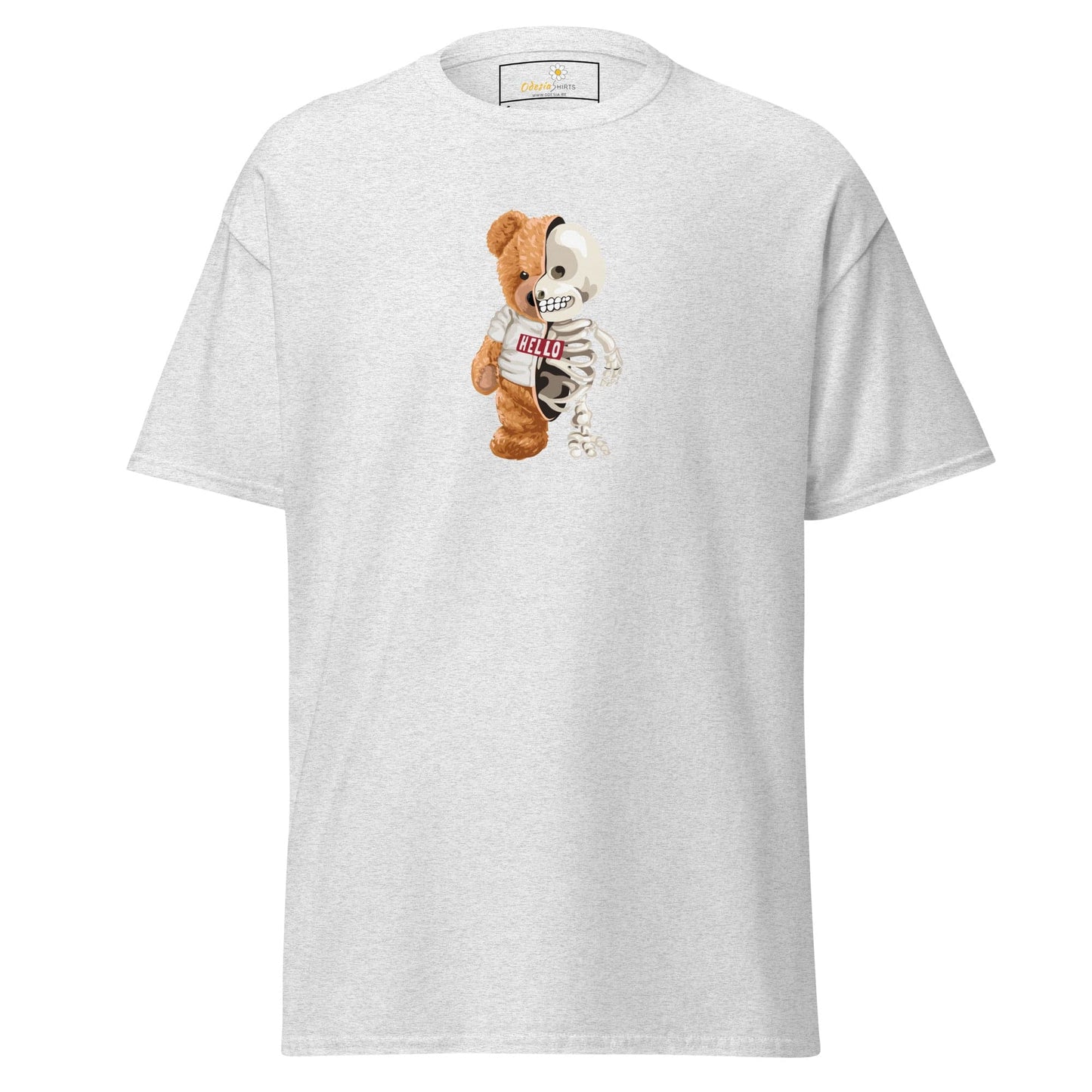 Unisex classic t-shirt - FUN BEAR SKULL - REGULAR - Ash / S