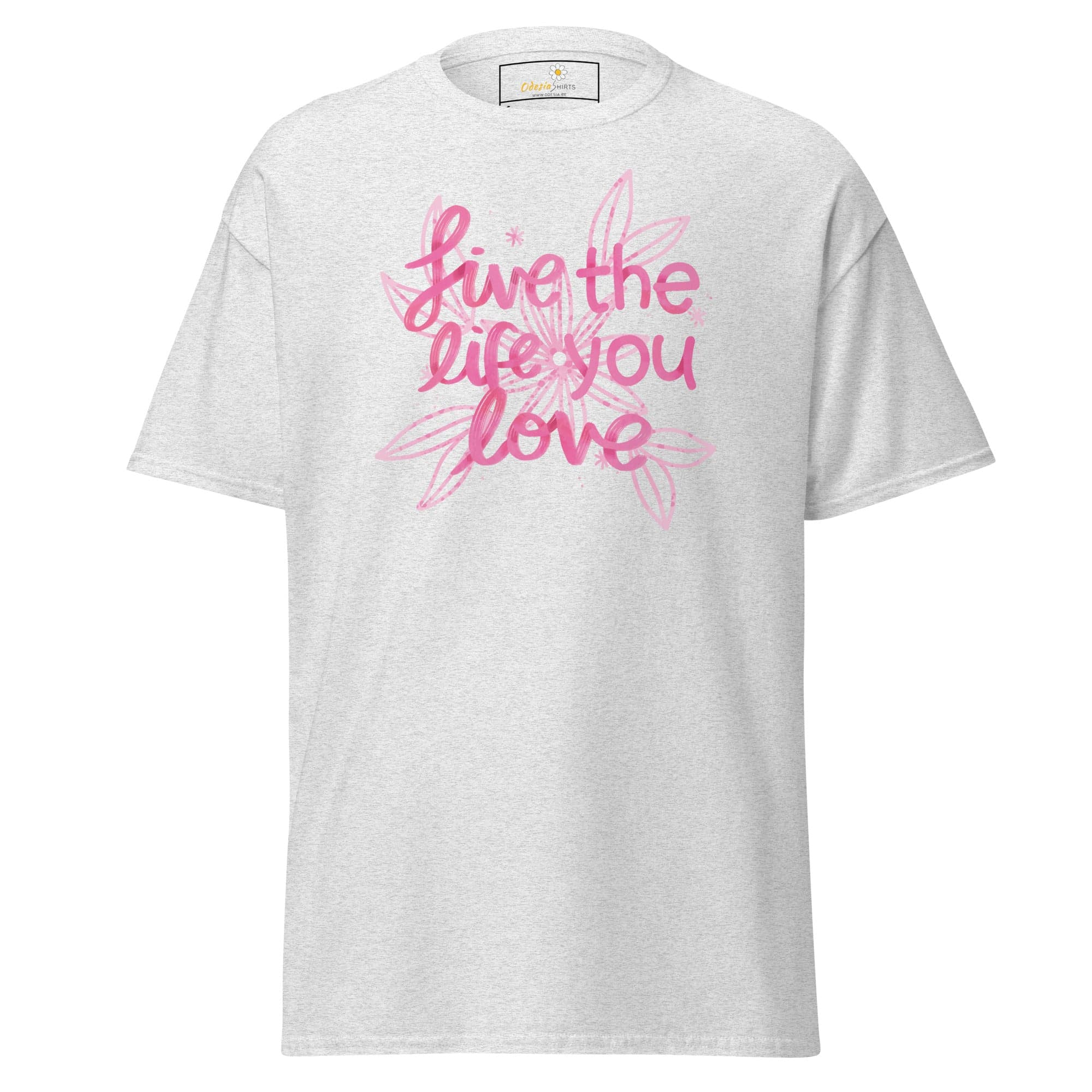 Unisex classic t-shirt - POSITIVE LIFE YOUR LIFE - REGULAR - Ash / S