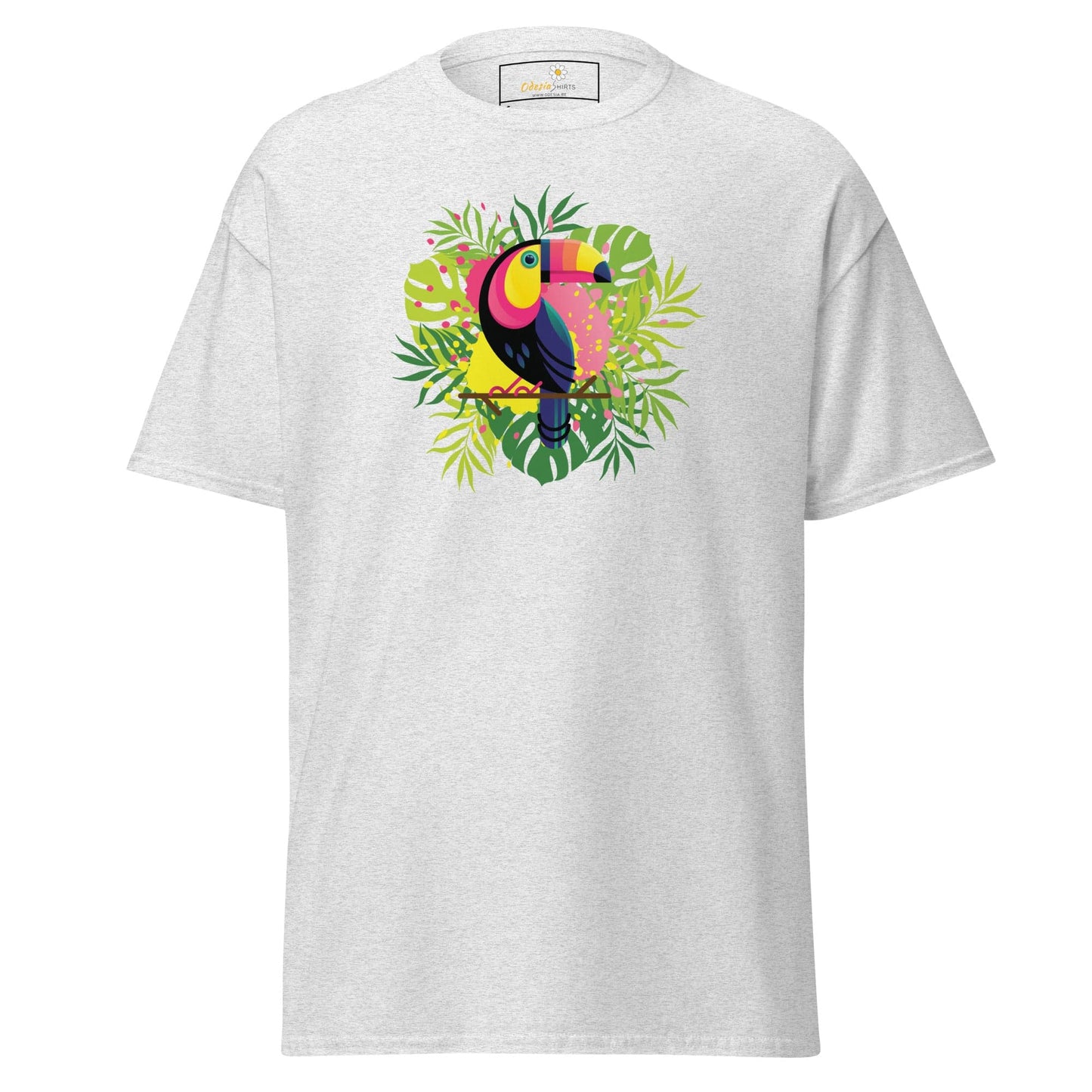 Unisex classic t-shirt - WILDLIFE PARADISE TOUCAN - REGULAR - Ash / S