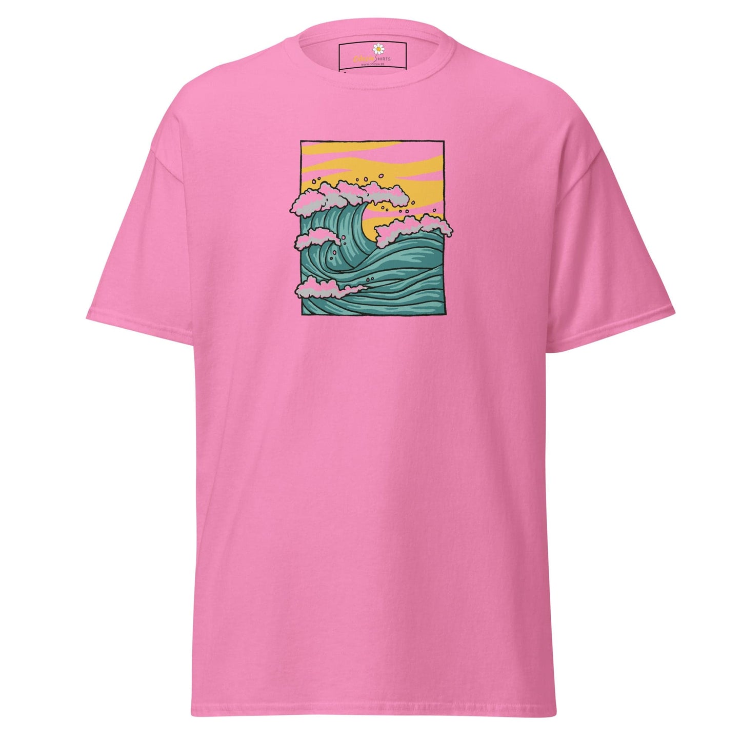 Unisex classic t-shirt - NATURE SEA WAVES - REGULAR - Azalea / S