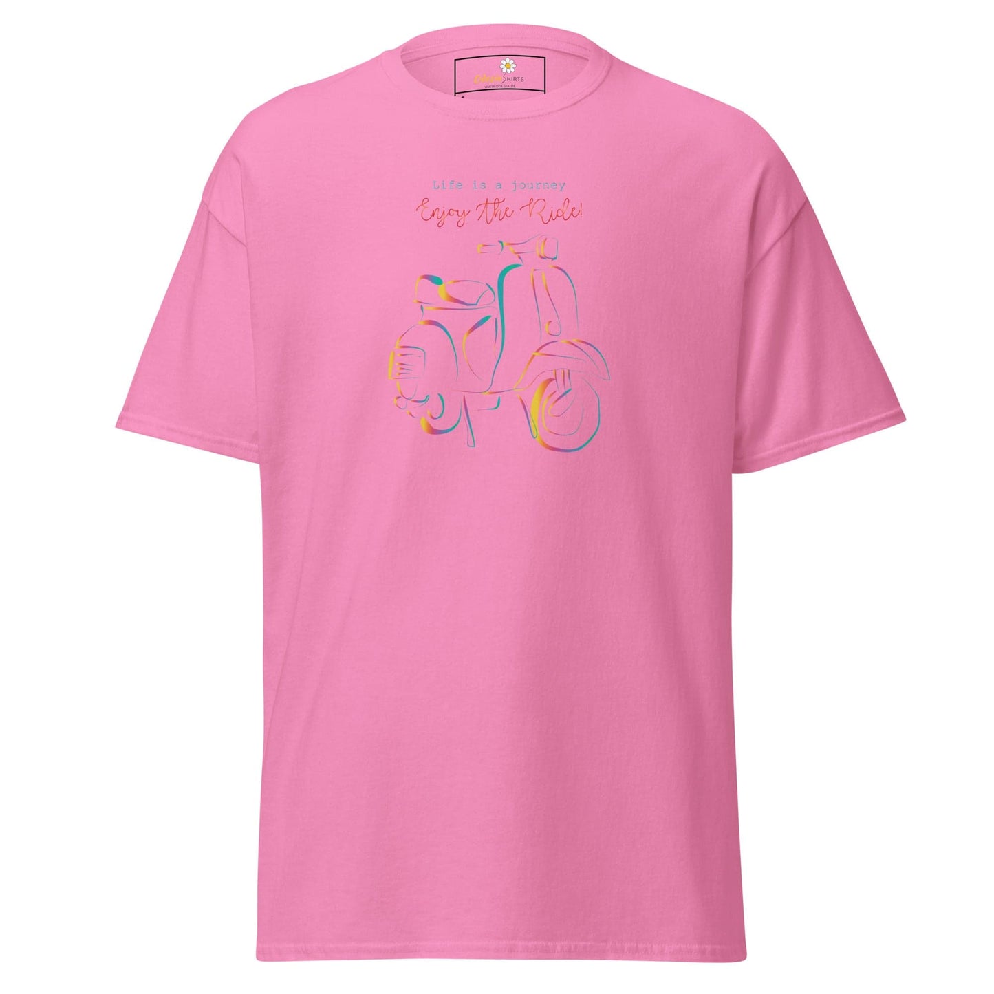 Unisex classic t-shirt - VINTAGE ENJOY RIDE - REGULAR - Azalea / S