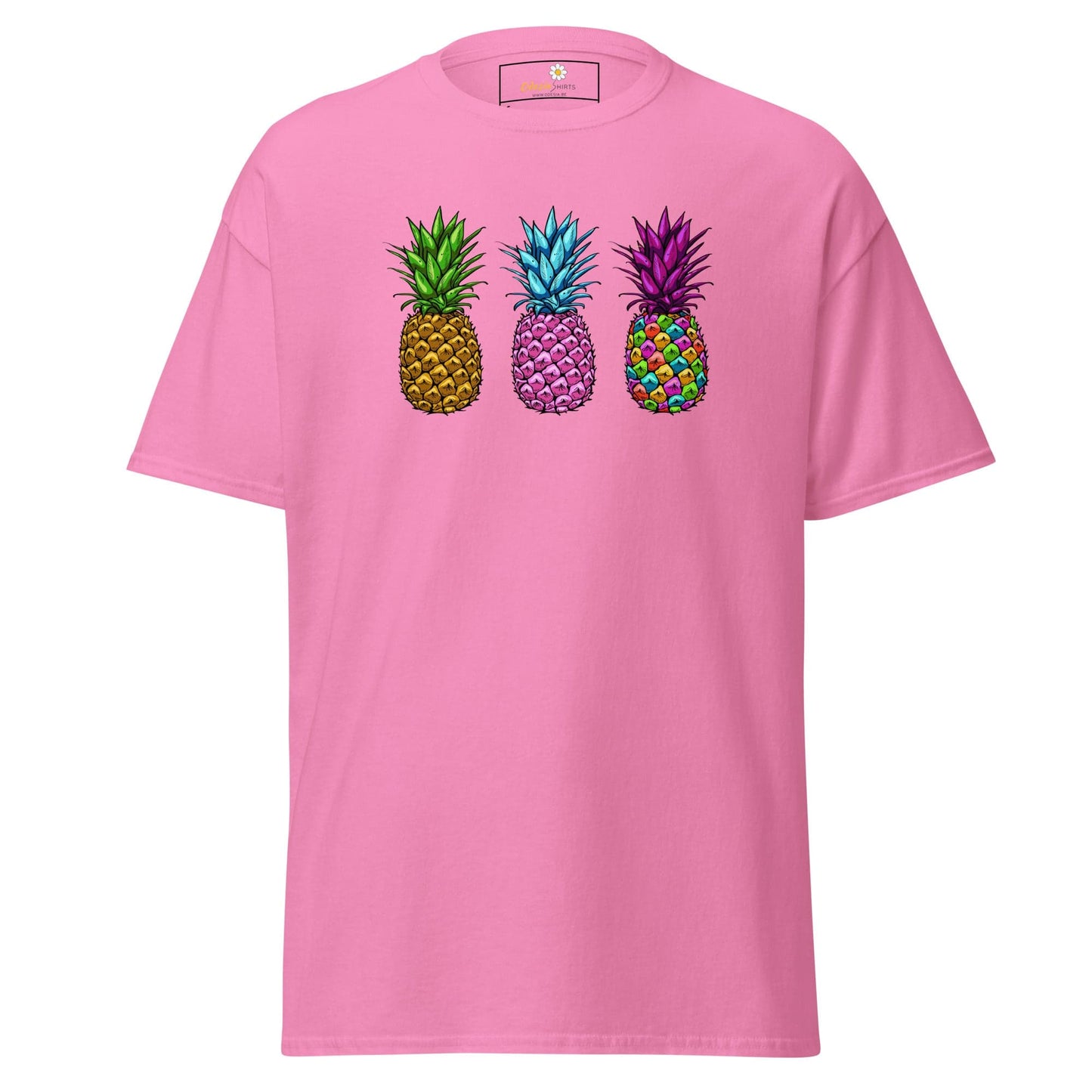 Unisex classic t-shirt - ORGANIC FRUIT PINEAPPLE COLORS - REGULAR - Azalea / S