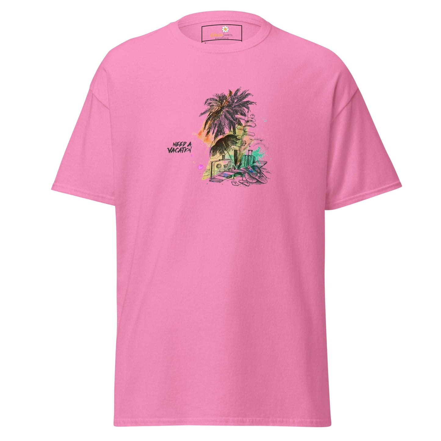 Unisex classic t-shirt - SUMMER NEED A VACATION - REGULAR - Azalea / S