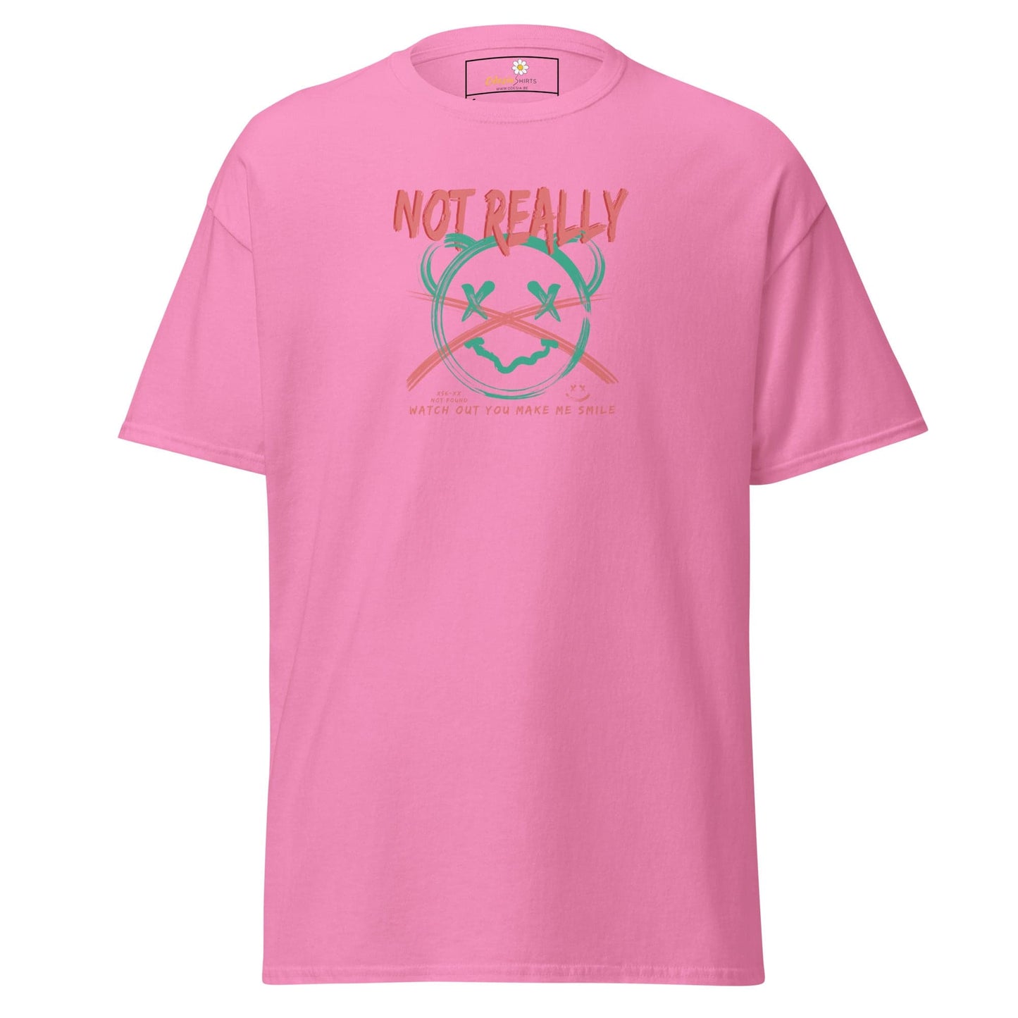 Pink T-shirt with graphic design for Men and Women in sizes S to XL