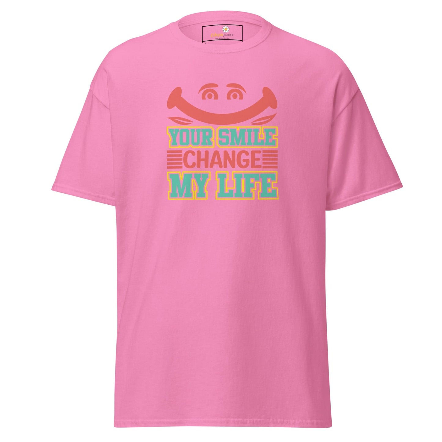 Unisex classic t-shirt - TEXT YOUR SMILE CHANGE - REGULAR - Azalea / S