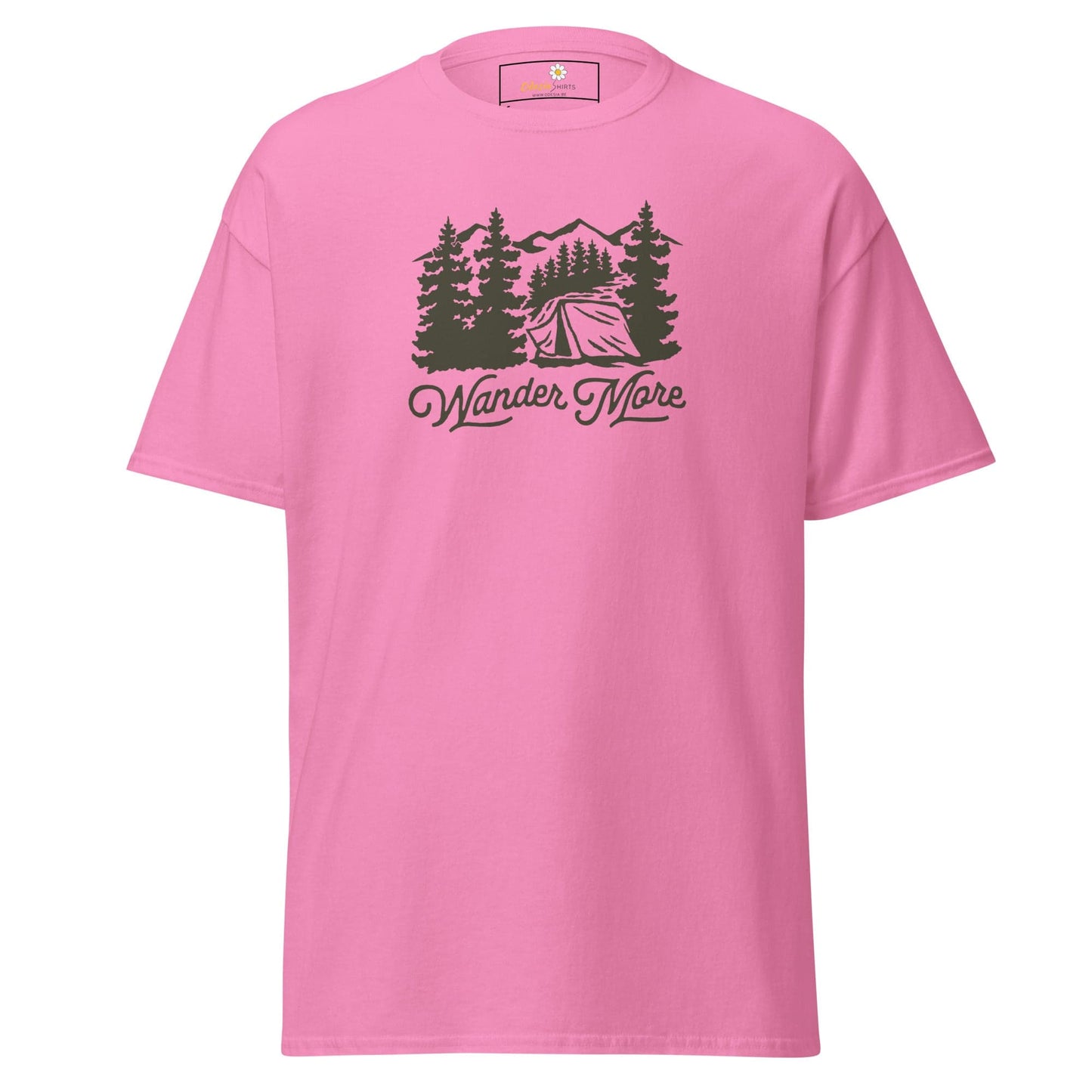 Unisex classic t-shirt - ADVENTURE OUTDOORS WANDER - REGULAR - Azalea / S