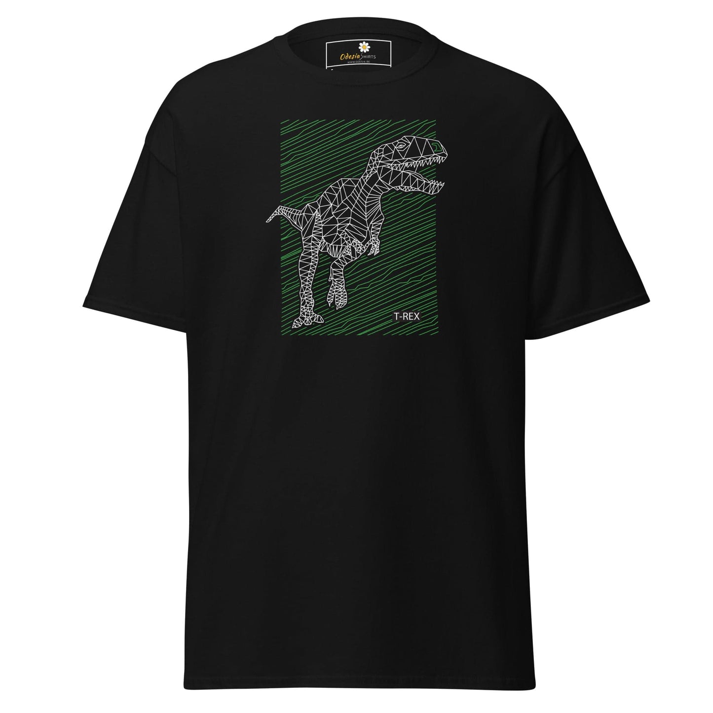 Unisex classic t-shirt - WILD LIFE TREX DINOSAURUS - REGULAR - Black / S