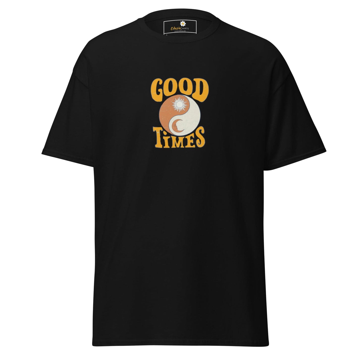 Unisex classic t-shirt - POSITIVE GOOD TIMES YIN YANG - REGULAR - Black / S