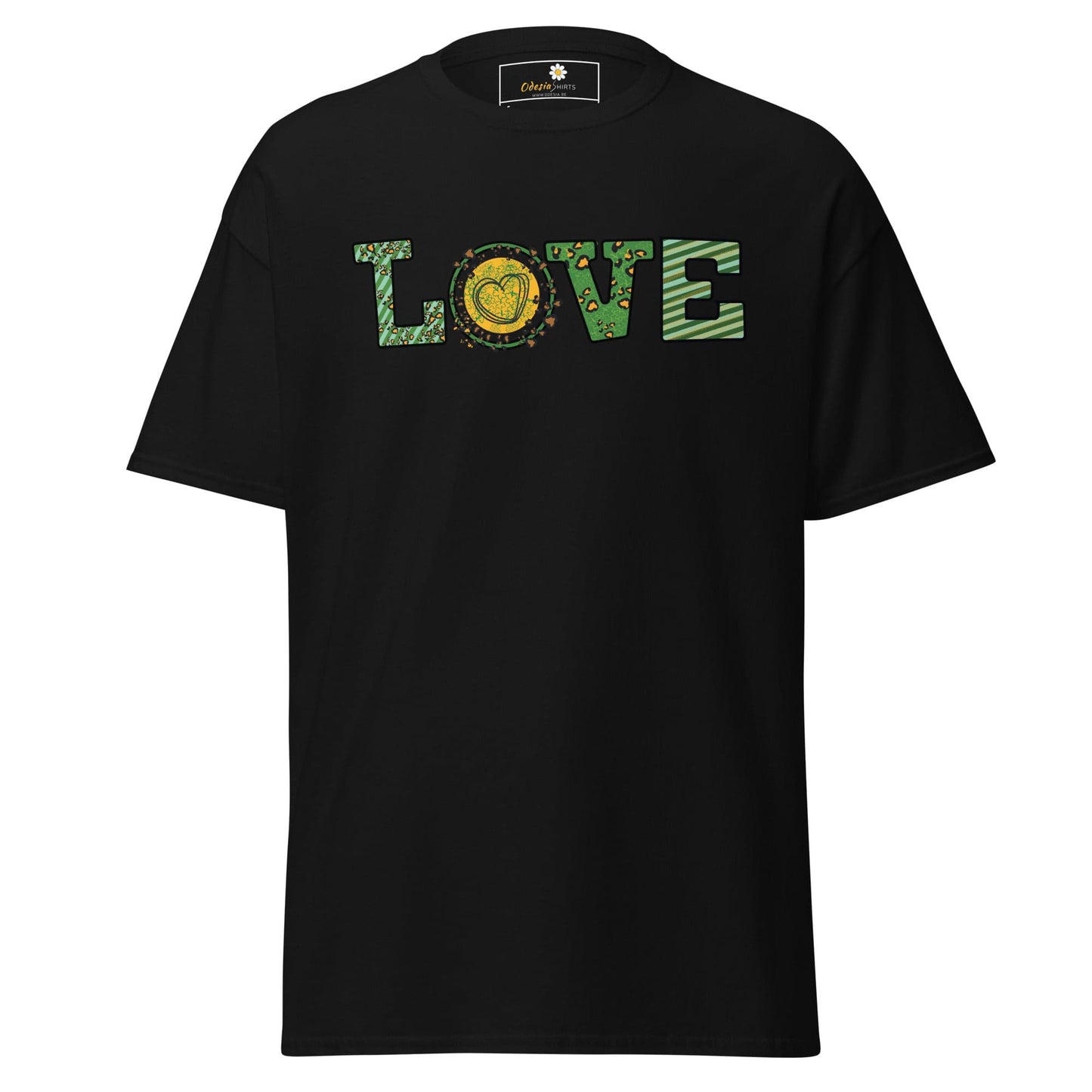 Unisex classic t-shirt - TEXT LOVE - REGULAR - Black / S