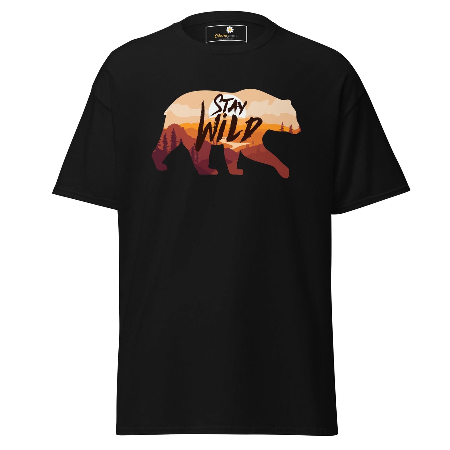 Unisex classic t-shirt - ADVENTURE WILD LIFE STAY WILD - REGULAR - Black / S