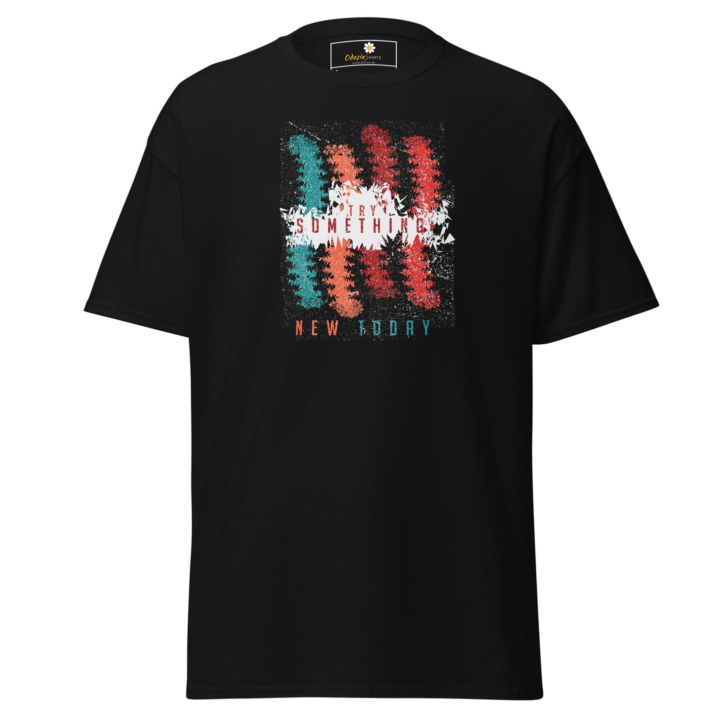 Unisex classic t-shirt - ABSTRACT COLOR LINES - REGULAR - Black / S