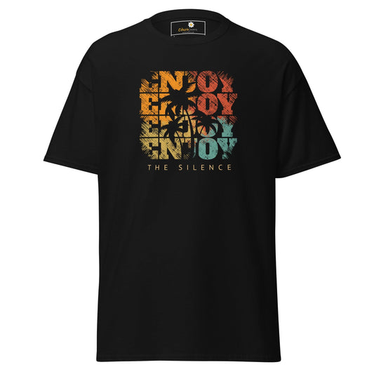 Unisex classic t-shirt - SUMMER ENJOY ENJOY - REGULAR - Black / S