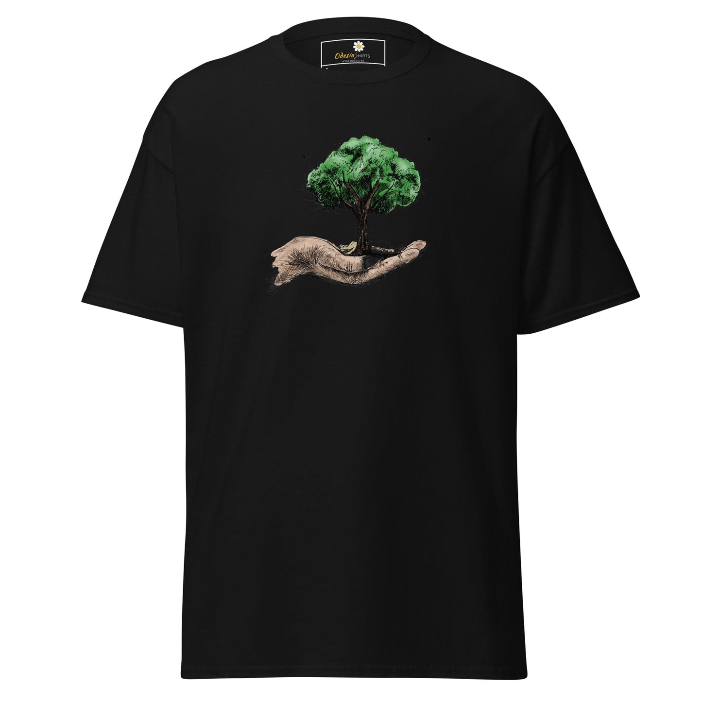 Unisex classic t-shirt - FANTASY TREE IN HAND - REGULAR - Black / S