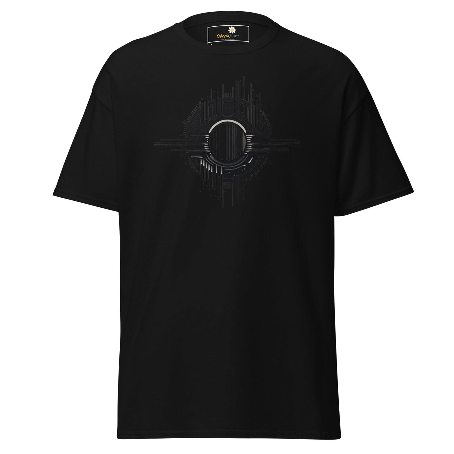 Unisex classic t-shirt - ABSTRACT SPHERE LINES - REGULAR - Black / S