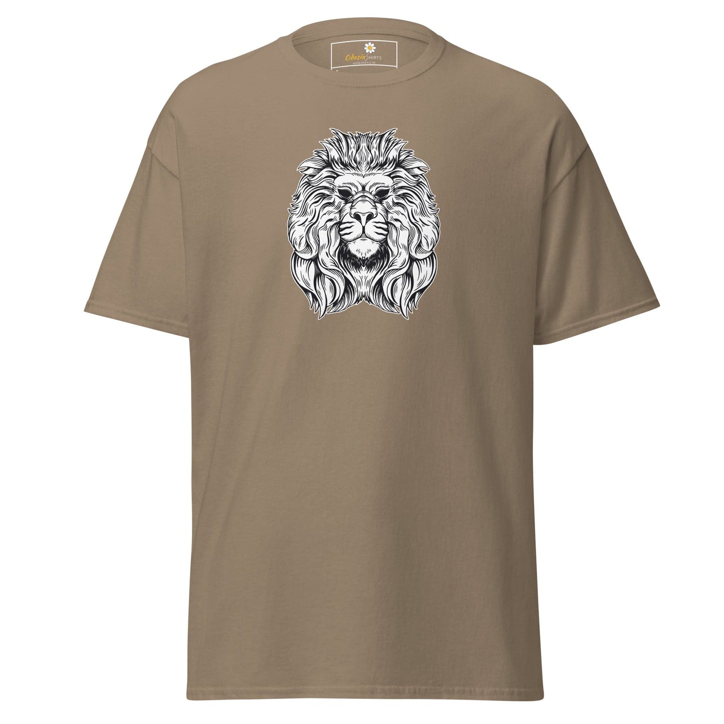 Unisex classic t-shirt - WILD LIFE LION HEAD - REGULAR - Brown Savana / S