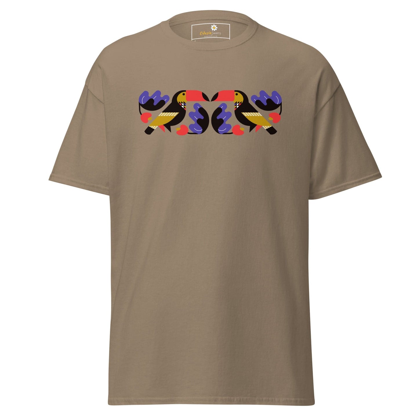 Unisex classic t-shirt - WILD LIFE TOUCAN MIRROR - REGULAR - Brown Savana / S