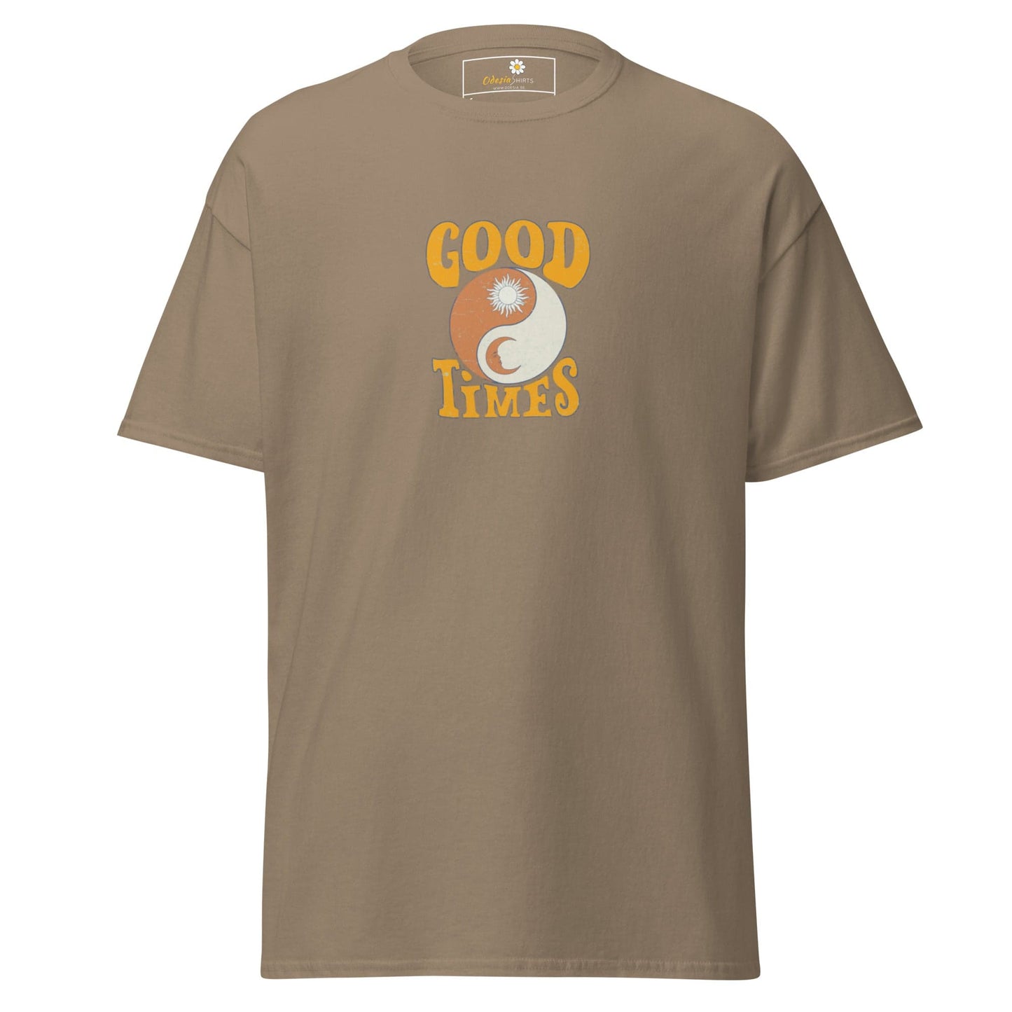 Unisex classic t-shirt - POSITIVE GOOD TIMES YIN YANG - REGULAR - Brown Savana / S