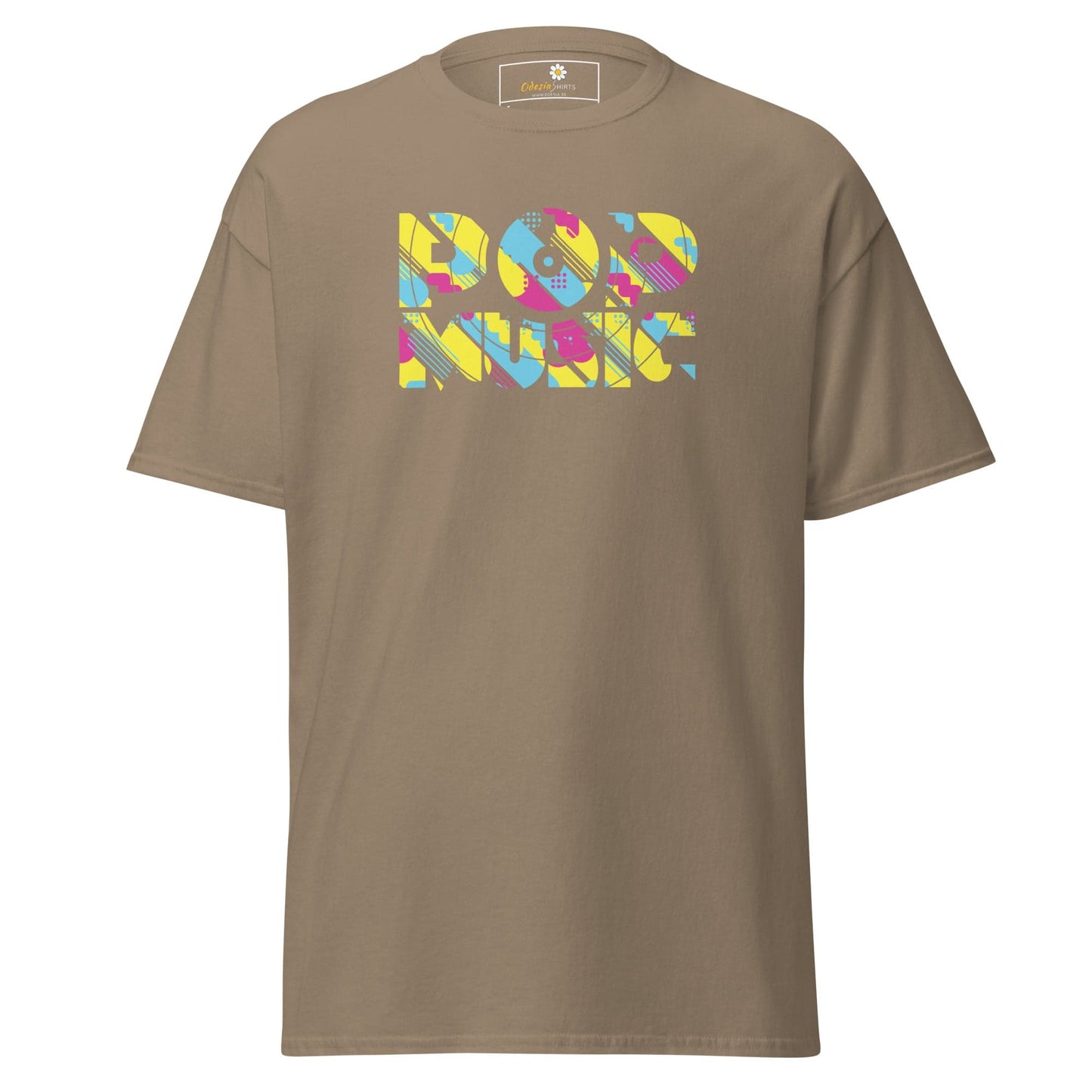 Unisex classic t-shirt - MUSIC POP VINTAGE - REGULAR - Brown Savana / S