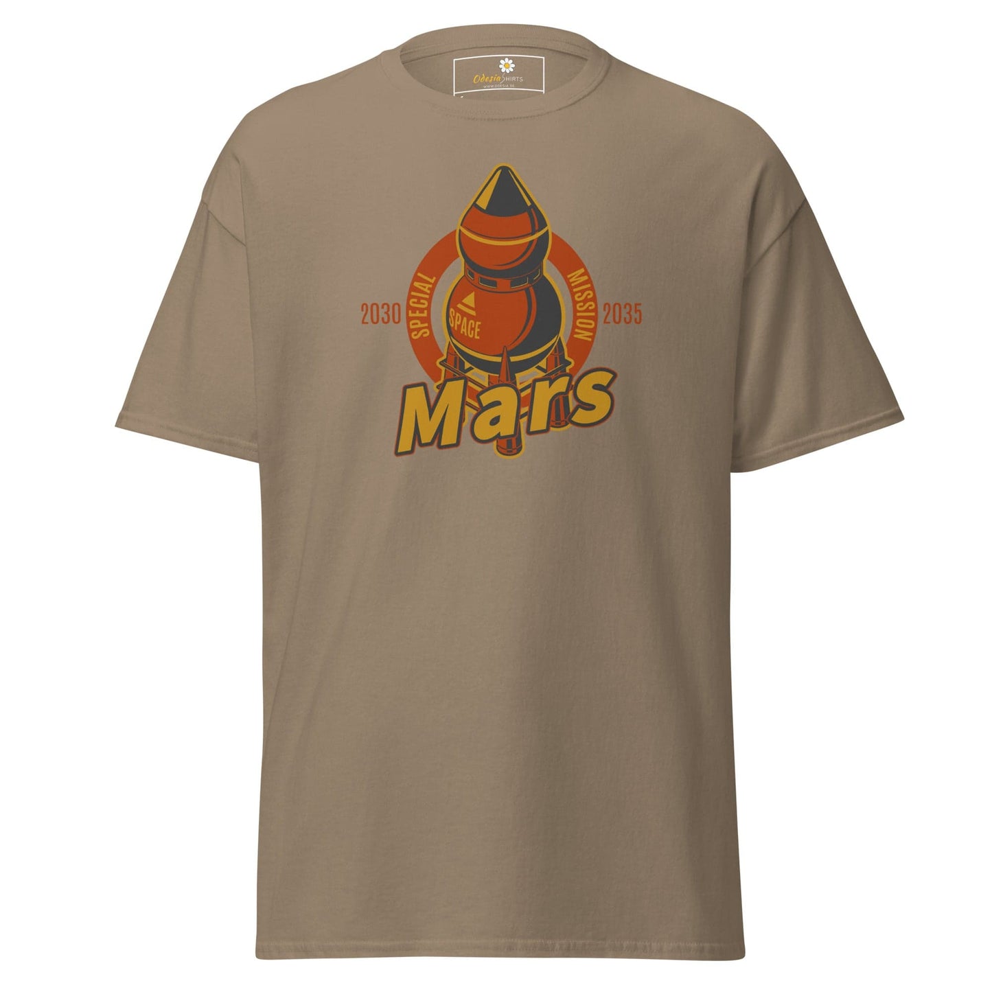 Unisex classic t-shirt - SPACE MARS TRAVEL - REGULAR - Brown Savana / S