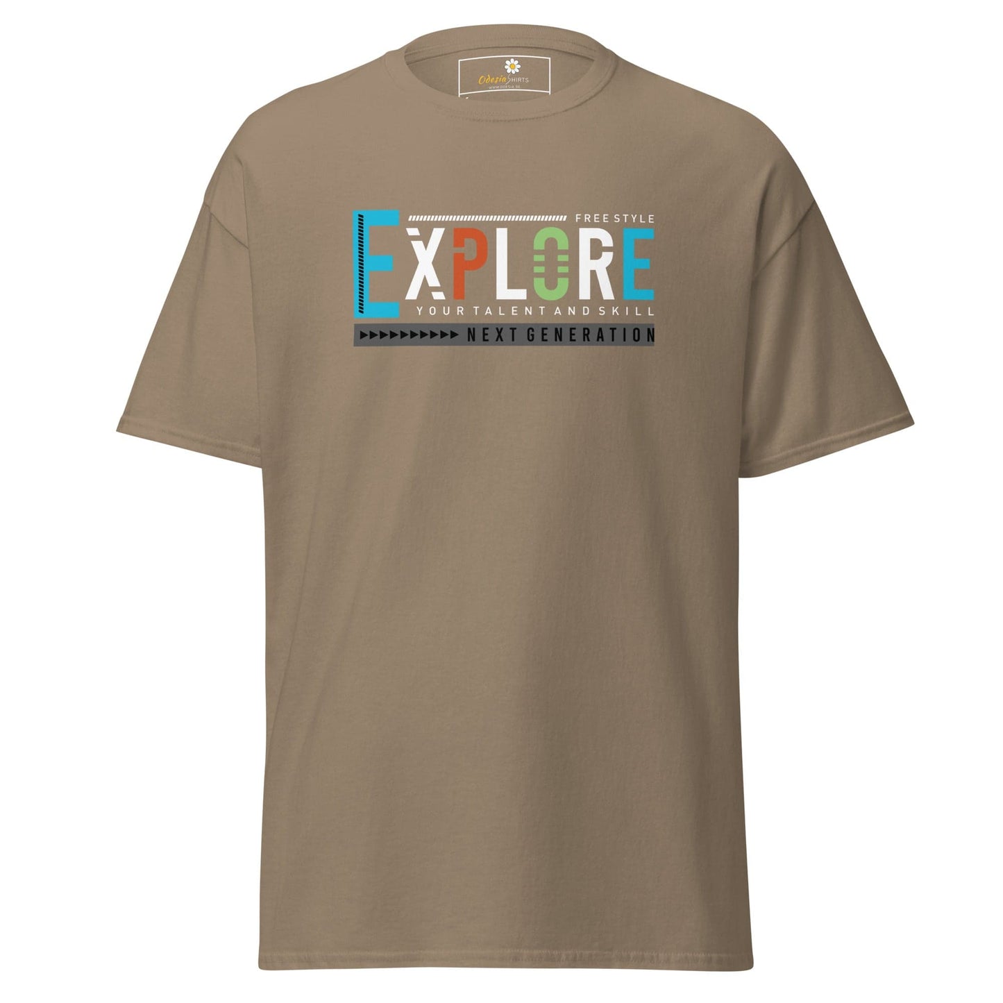 Unisex classic t-shirt - ADVENTURE EXPLORE FREESTYLE - REGULAR - Brown Savana / S