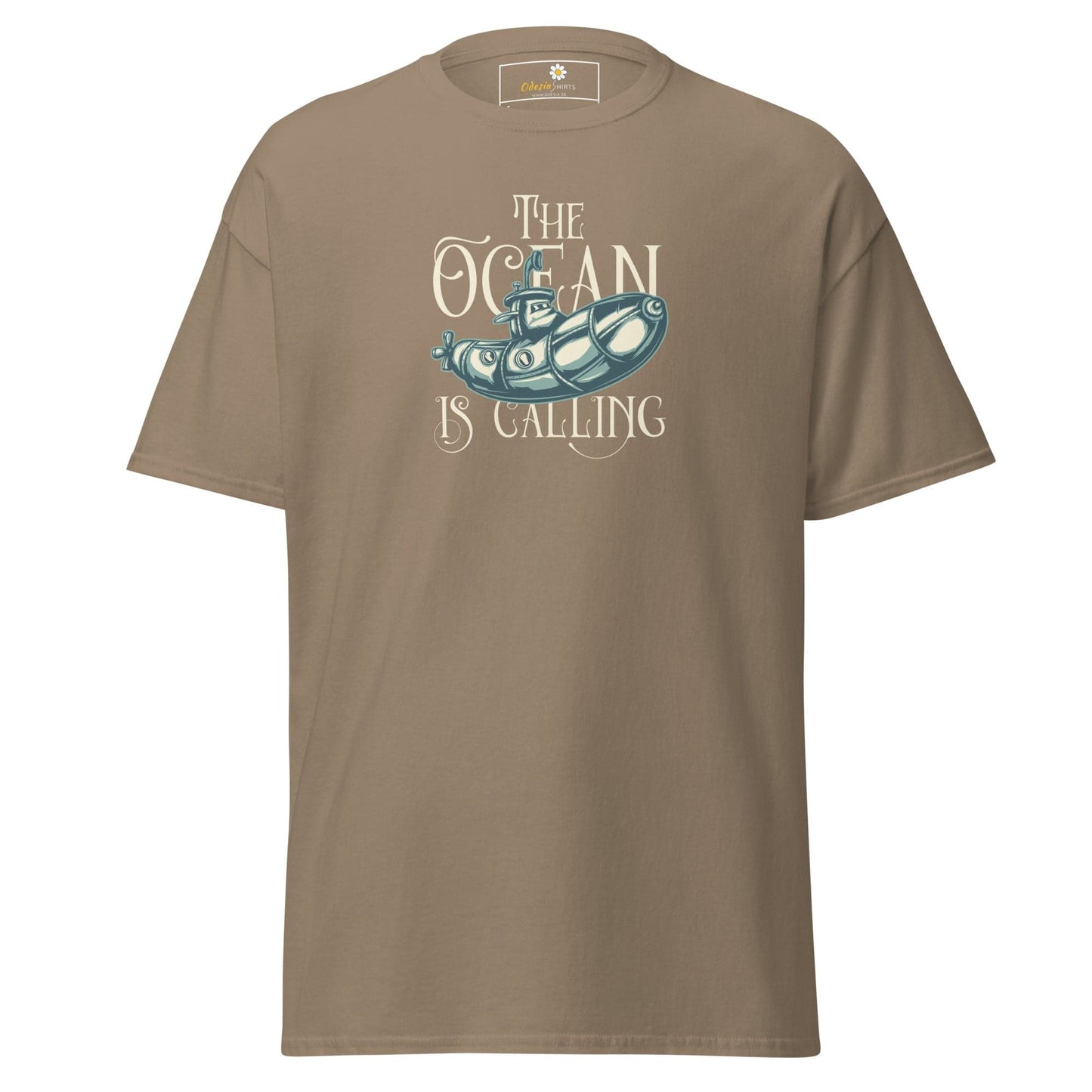 Unisex classic t-shirt - SEALIFE THE OCEAN IS CALLING - REGULAR - Brown Savana / S