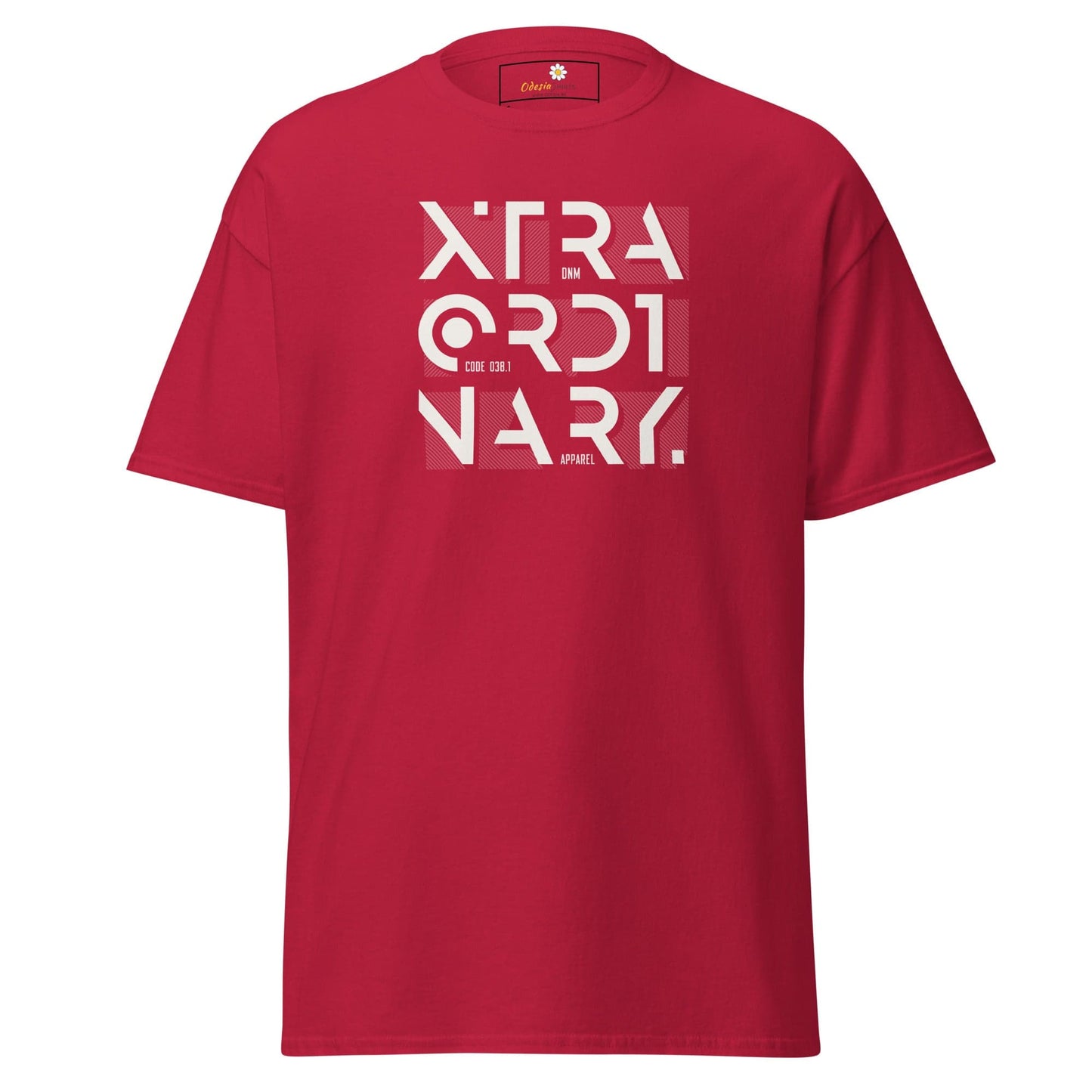 Red T-shirt with graphic print from T-SHIRT DESIGN TEE for Men and Women sizes S to XL