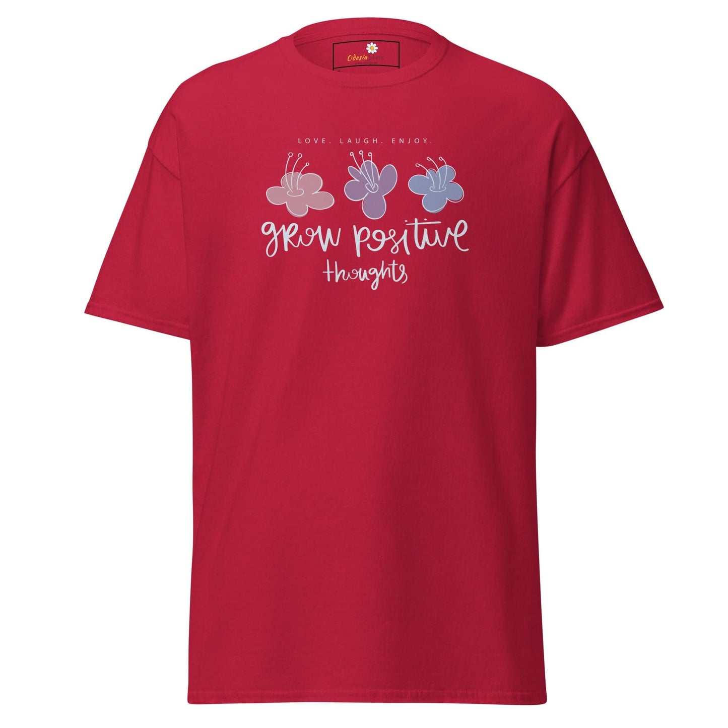 Unisex classic t-shirt - POSITIVE GROW THOUGHTS - REGULAR - Cardinal / S