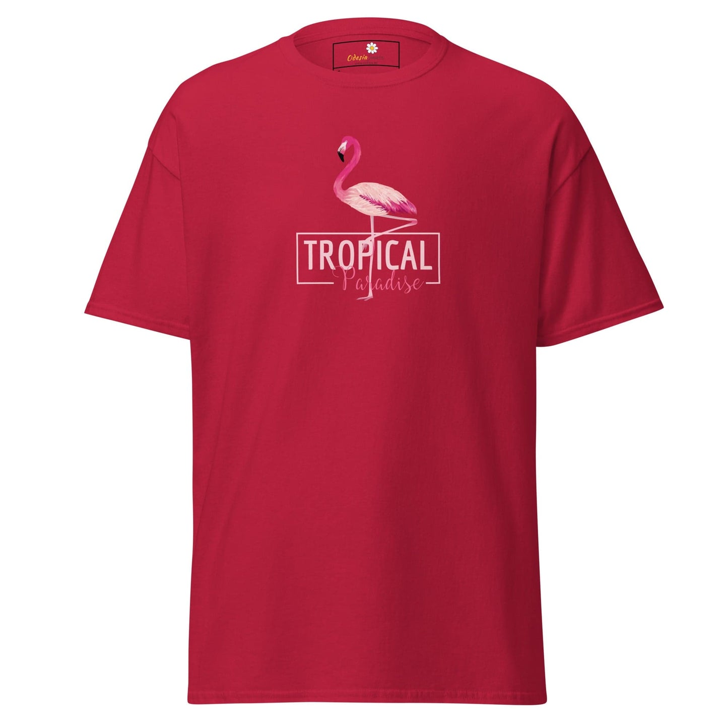 Unisex classic t-shirt - WILD LIFE PARADISE FLAMINGO - REGULAR - Cardinal / S
