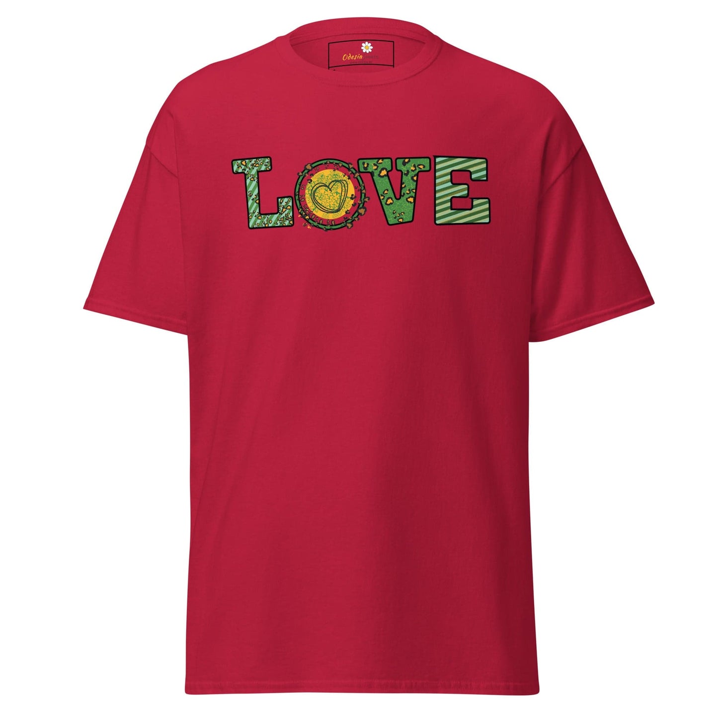 Unisex classic t-shirt - TEXT LOVE - REGULAR - Cardinal / S