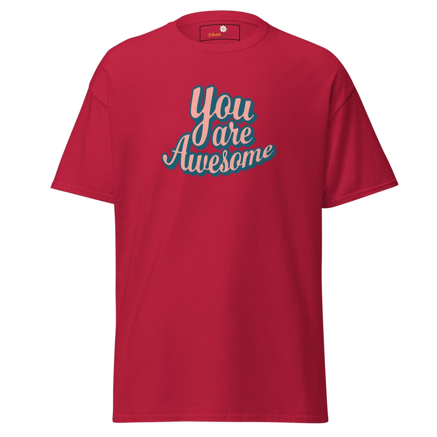 Unisex classic t-shirt - TEXT YOU ARE AWESOME - REGULAR - Cardinal / S
