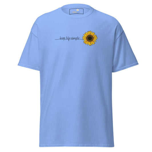 Unisex classic t-shirt - NATURE LIFE SIMPLE FLOWER - REGULAR - Carolina Blue / S