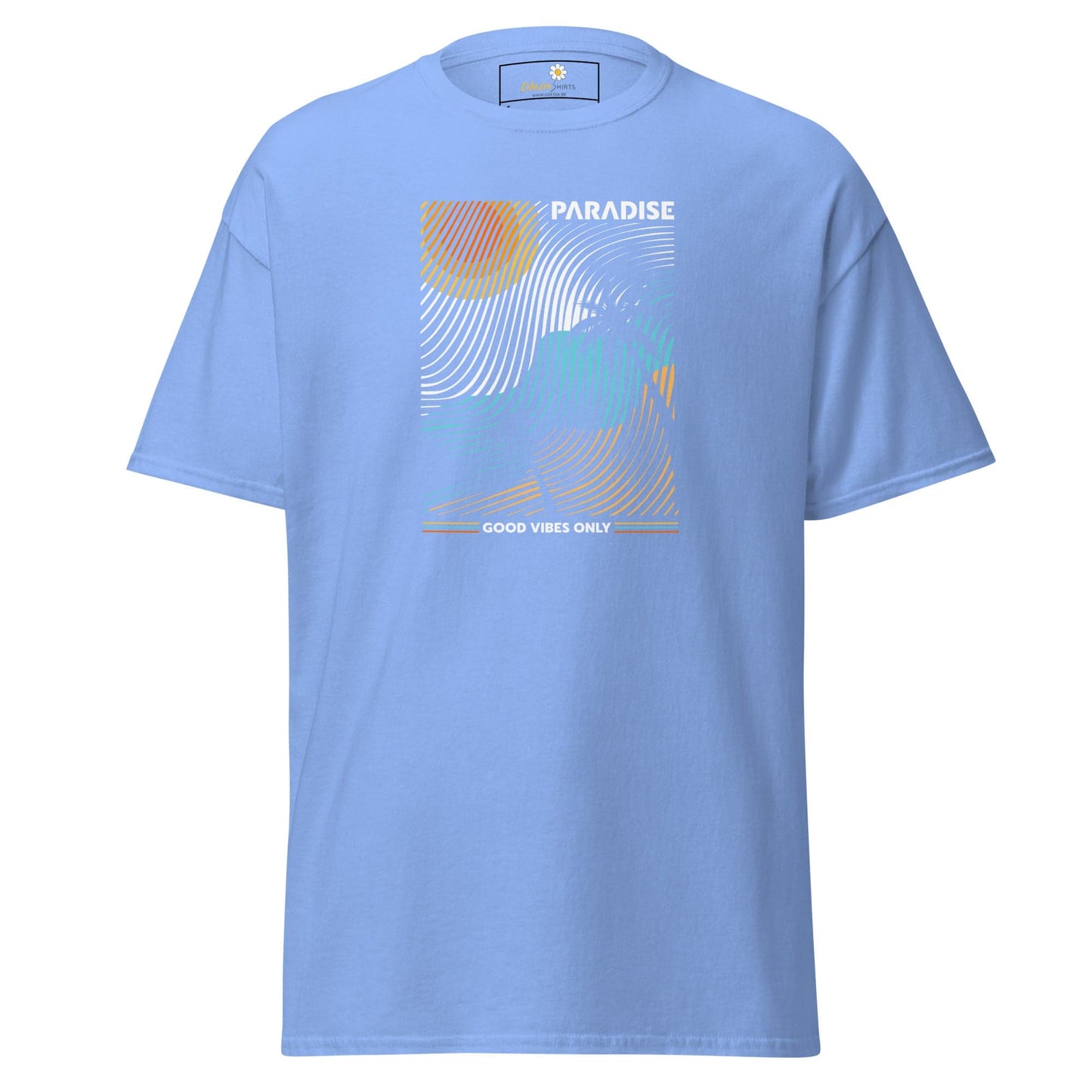 Unisex classic t-shirt - SUMMER PARADISE COLORFULL - REGULAR - Carolina Blue / S