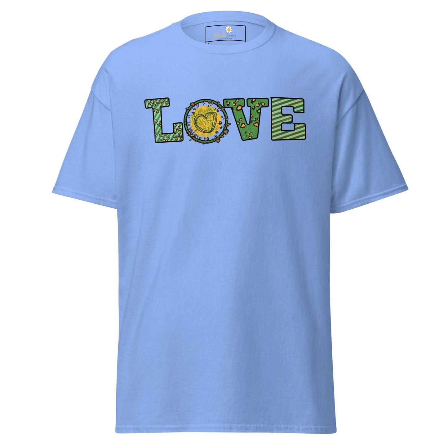 Unisex classic t-shirt - TEXT LOVE - REGULAR - Carolina Blue / S
