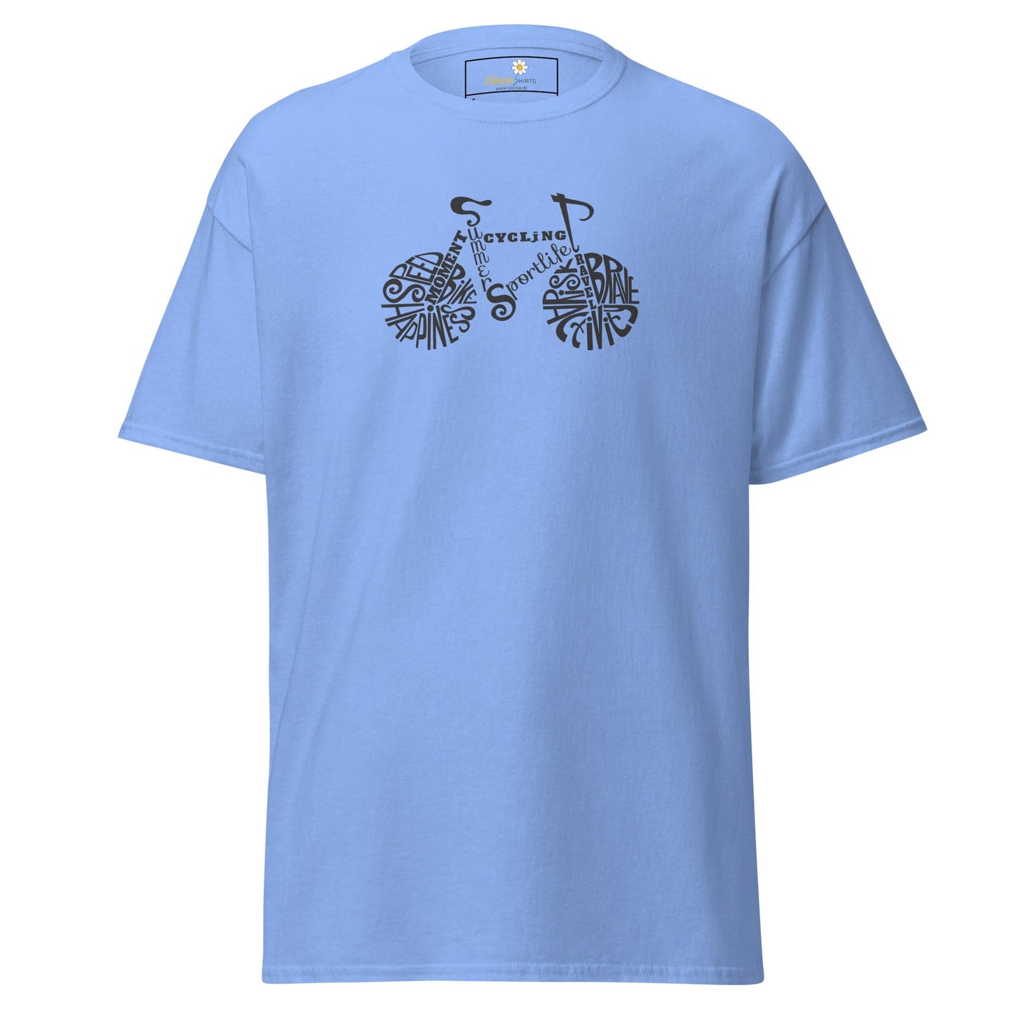 Unisex classic t-shirt - SPORT DRAWING BIKE - REGULAR - Carolina Blue / S