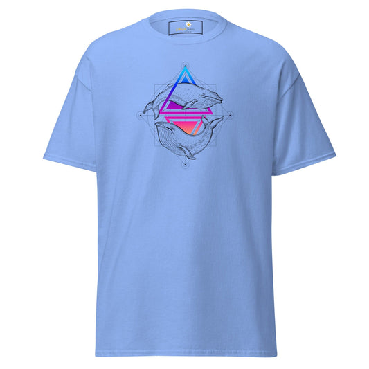 Light blue T-shirt with whale design from T-SHIRT DESIGN TEE for men and women