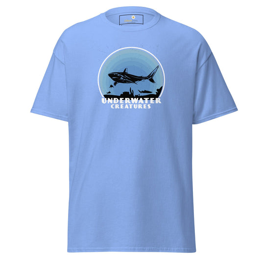 Unisex classic t-shirt - WILD LIFE SHARK UNDERWATER - REGULAR - Carolina Blue / S