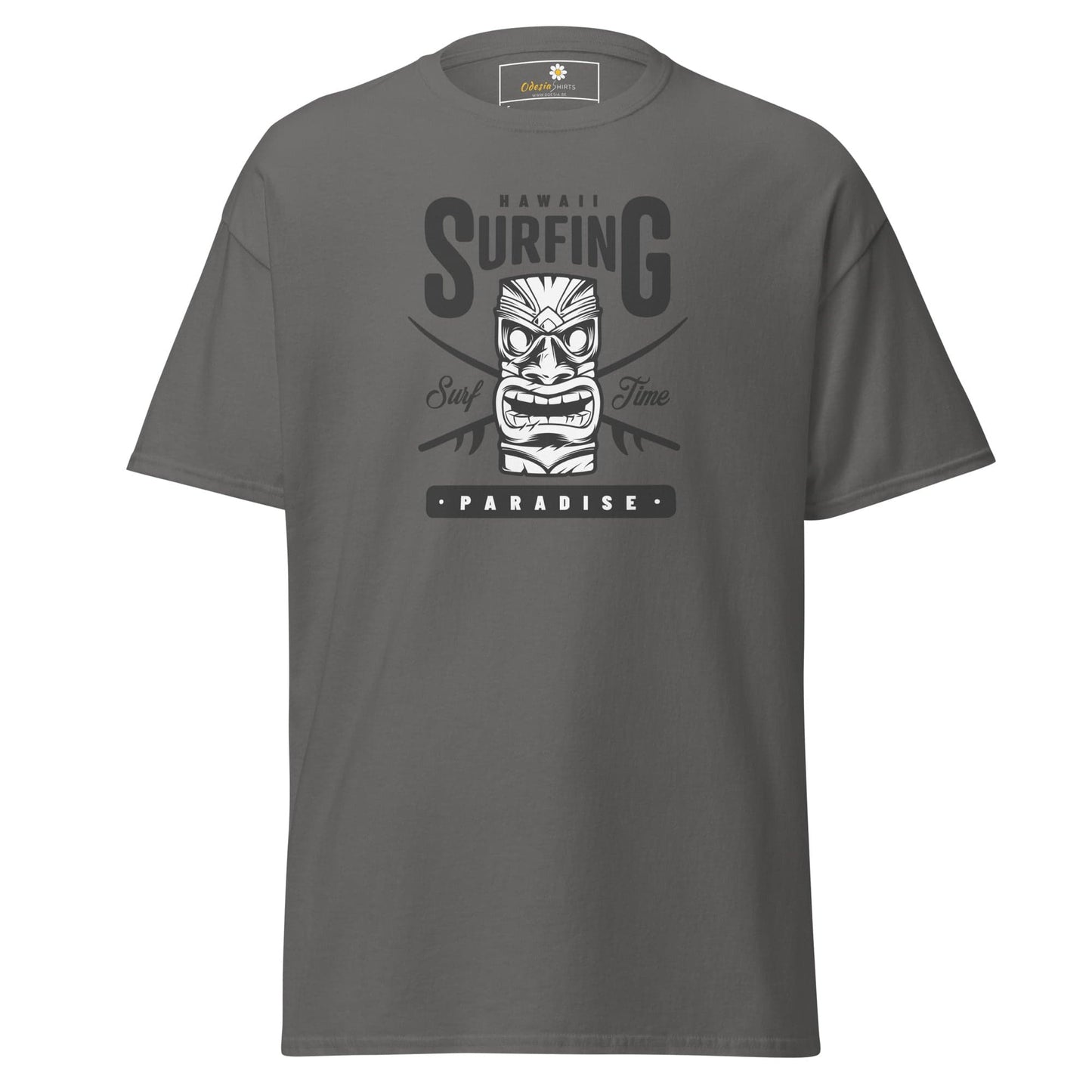 Unisex classic t-shirt - SUMMER HAWAI SURFING PARADISE - REGULAR - Charcoal / S