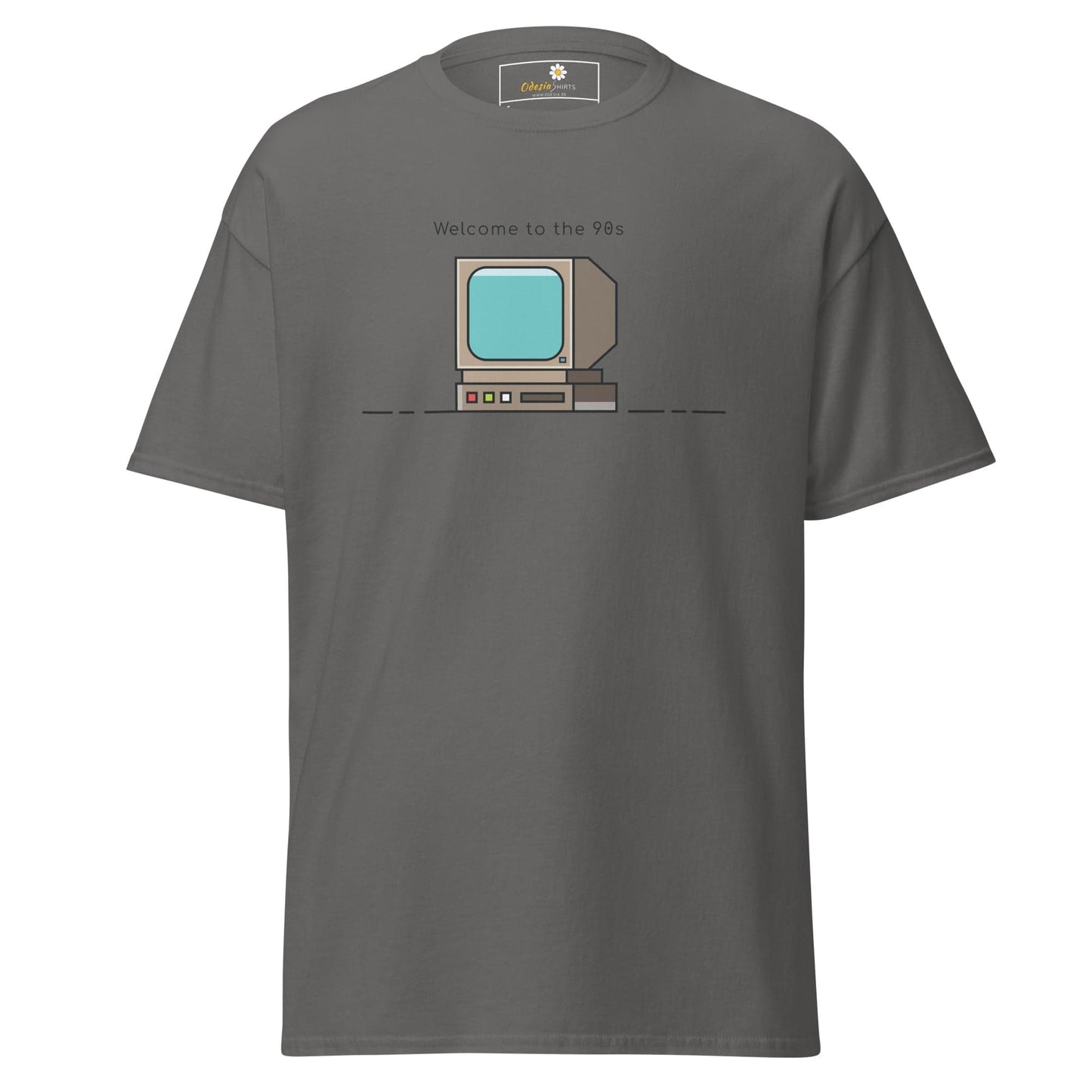 Unisex classic t-shirt - IT WELCOME TO THE 90S - REGULAR - Charcoal / S