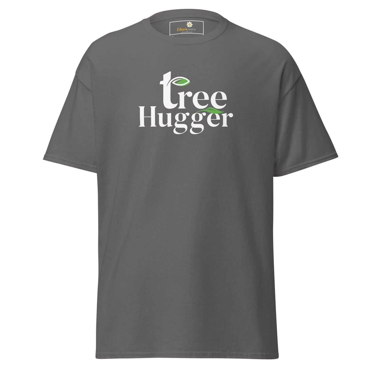 Unisex classic t-shirt - ECOLOGY TREE HUGGER - REGULAR - Charcoal / S