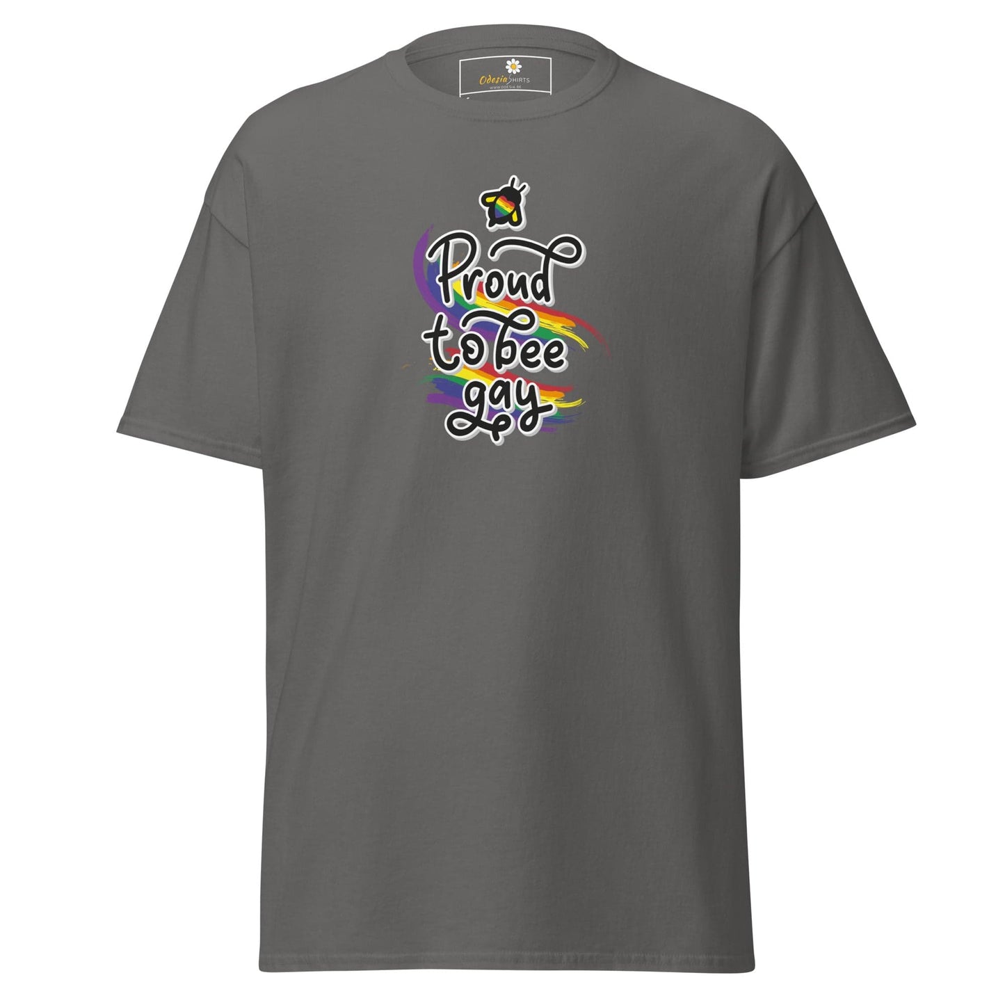Unisex classic t-shirt - LGBTQ PROUD BEE GAY - REGULAR - Charcoal / S