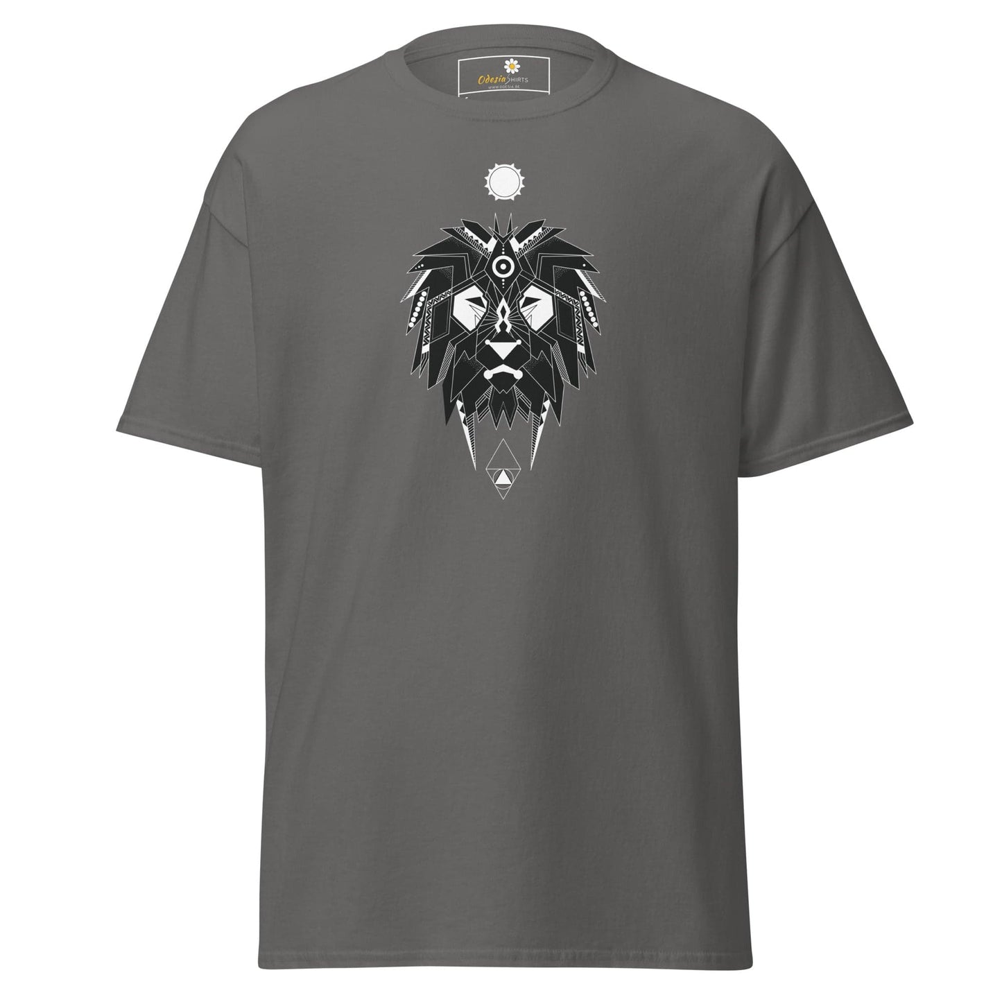 Unisex classic t-shirt - ABSTRACT MYSTIC LION HEAD - REGULAR - Charcoal / S