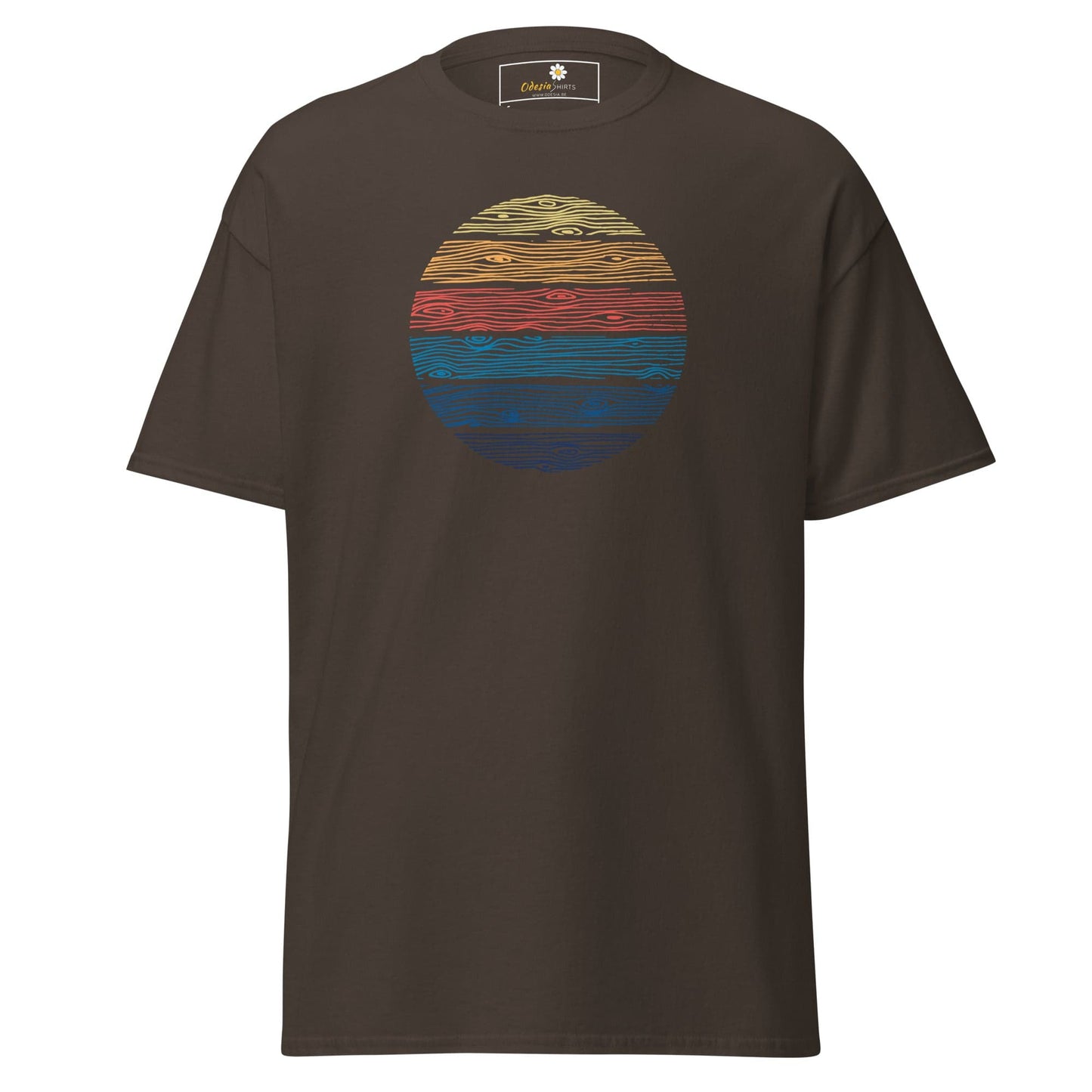 Unisex classic t-shirt - MISC COLOR CIRCLE - REGULAR - Dark Chocolate / S