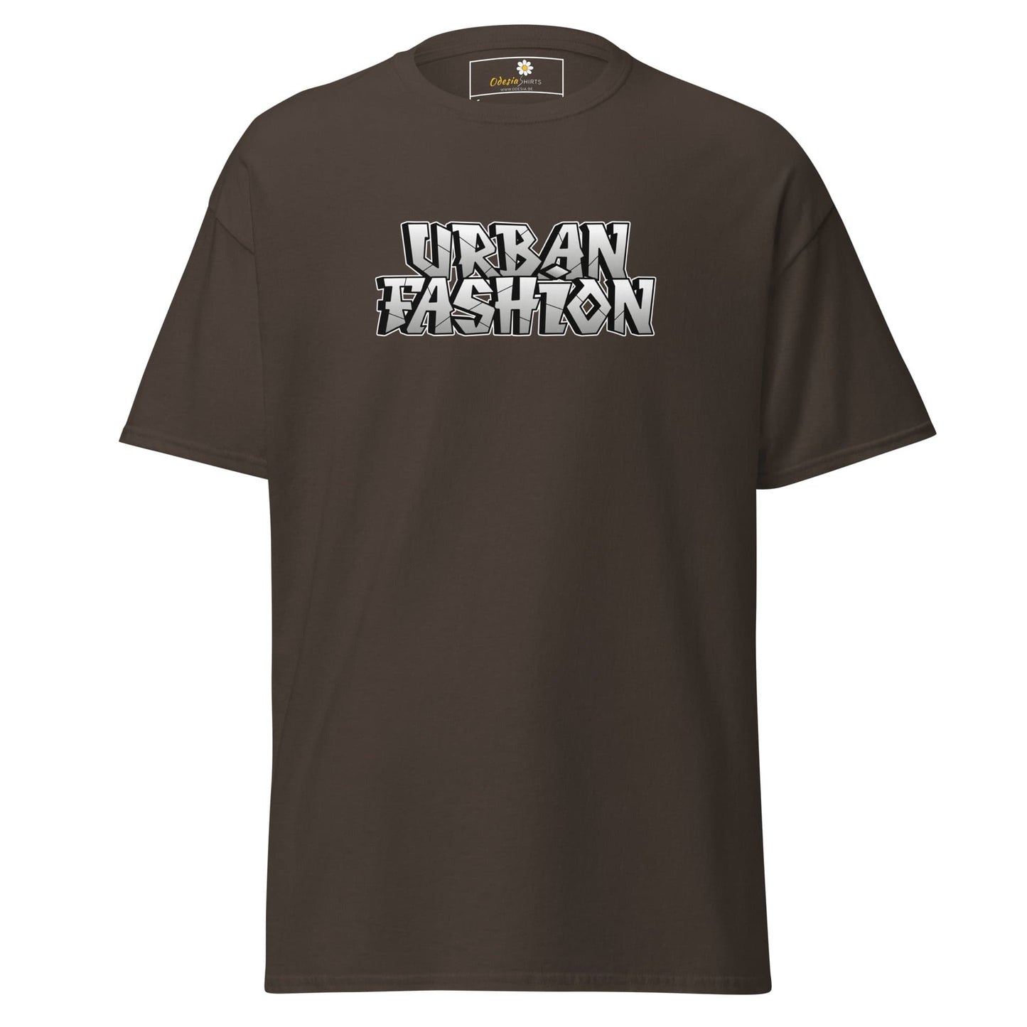 Brown T-shirt with Urban Fashion graphic for Men and Women in sizes S to XL