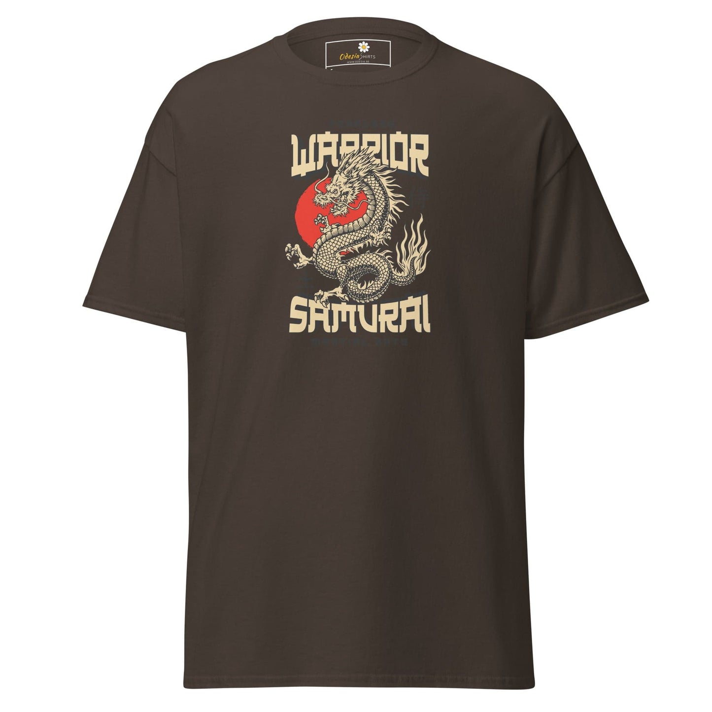Unisex classic t-shirt - MYSTIC FEARLESS DRAGON - REGULAR - Dark Chocolate / S