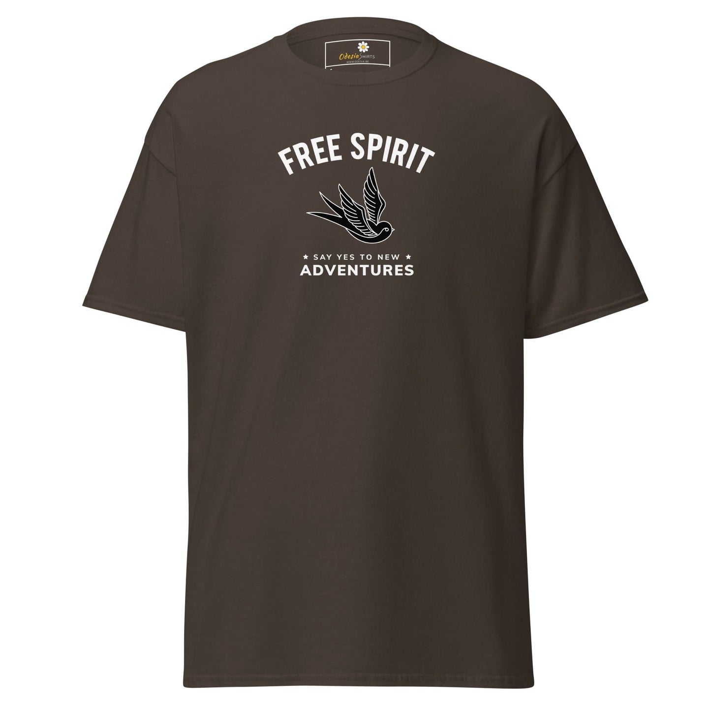 Unisex classic t-shirt - SPIRITUAL FREE SPIRIT SAY YES - REGULAR - Dark Chocolate / S