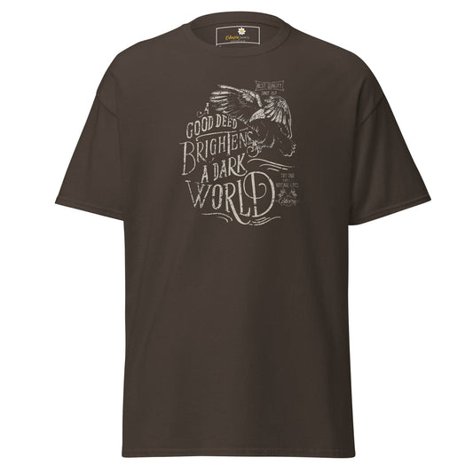 Brown T-shirt with graphic design for Men and Women in sizes S to XL