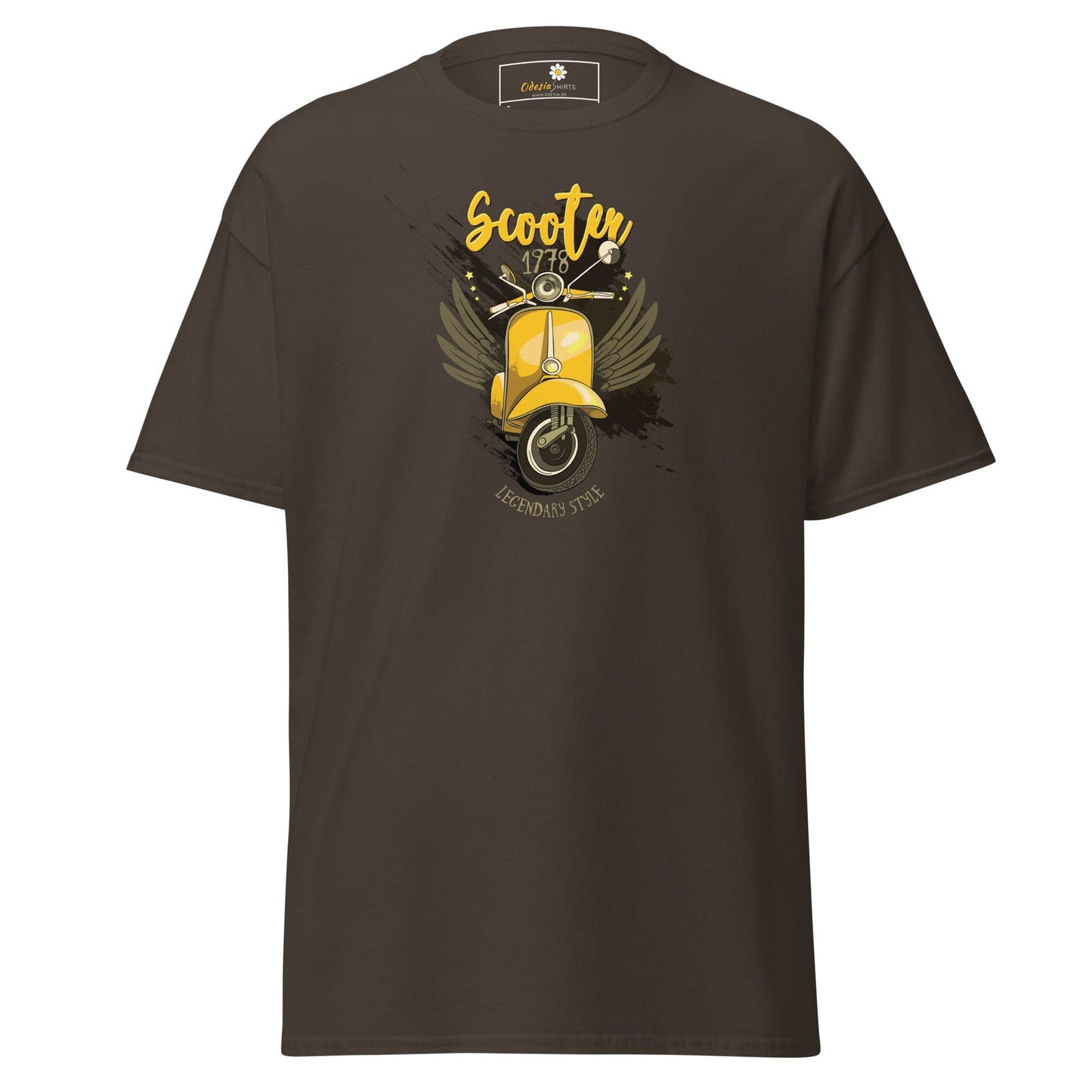 Unisex classic t-shirt - VINTAGE SCOOTER 1978 - REGULAR - Dark Chocolate / S