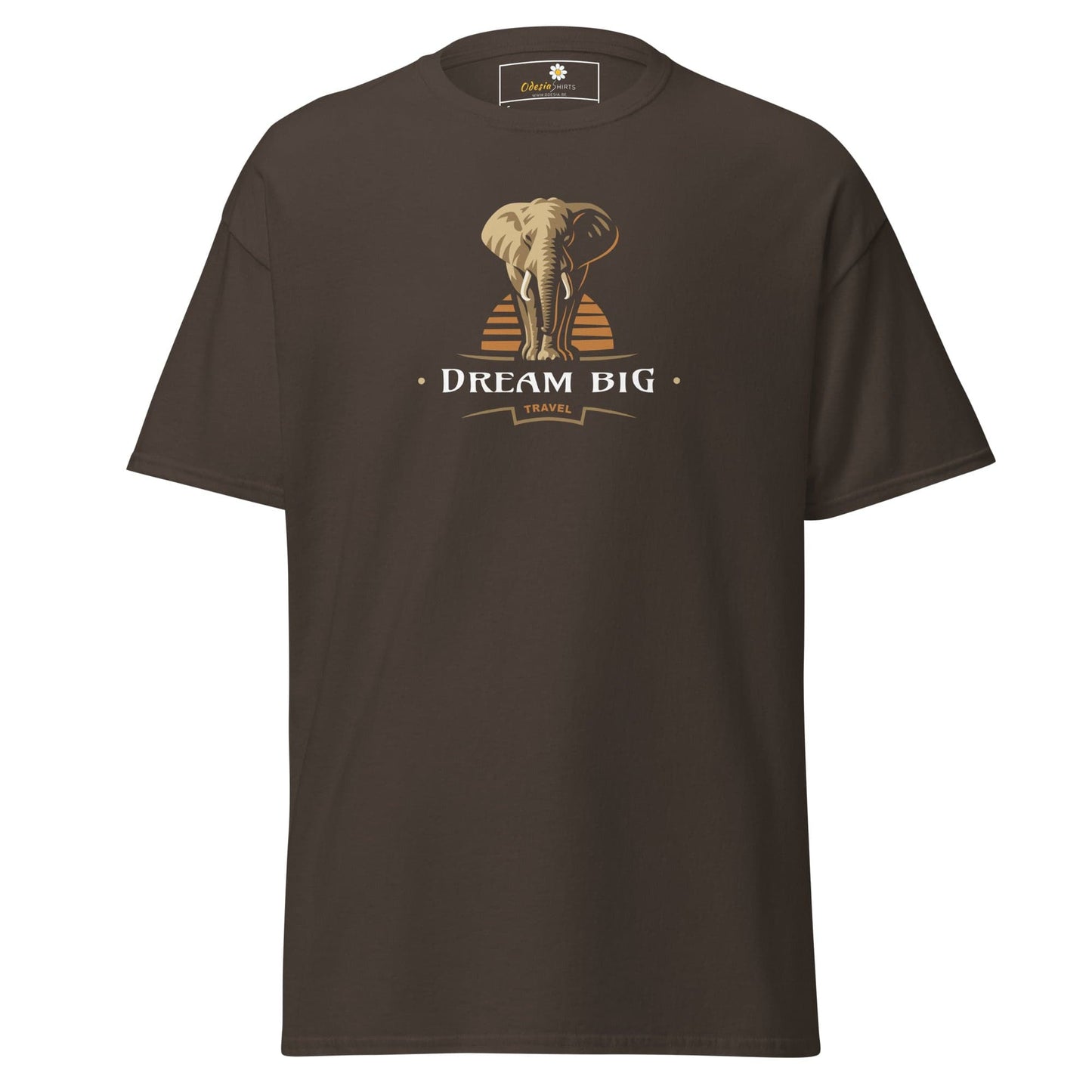 Unisex classic t-shirt - WILD LIFE DREAM BIG - REGULAR - Dark Chocolate / S