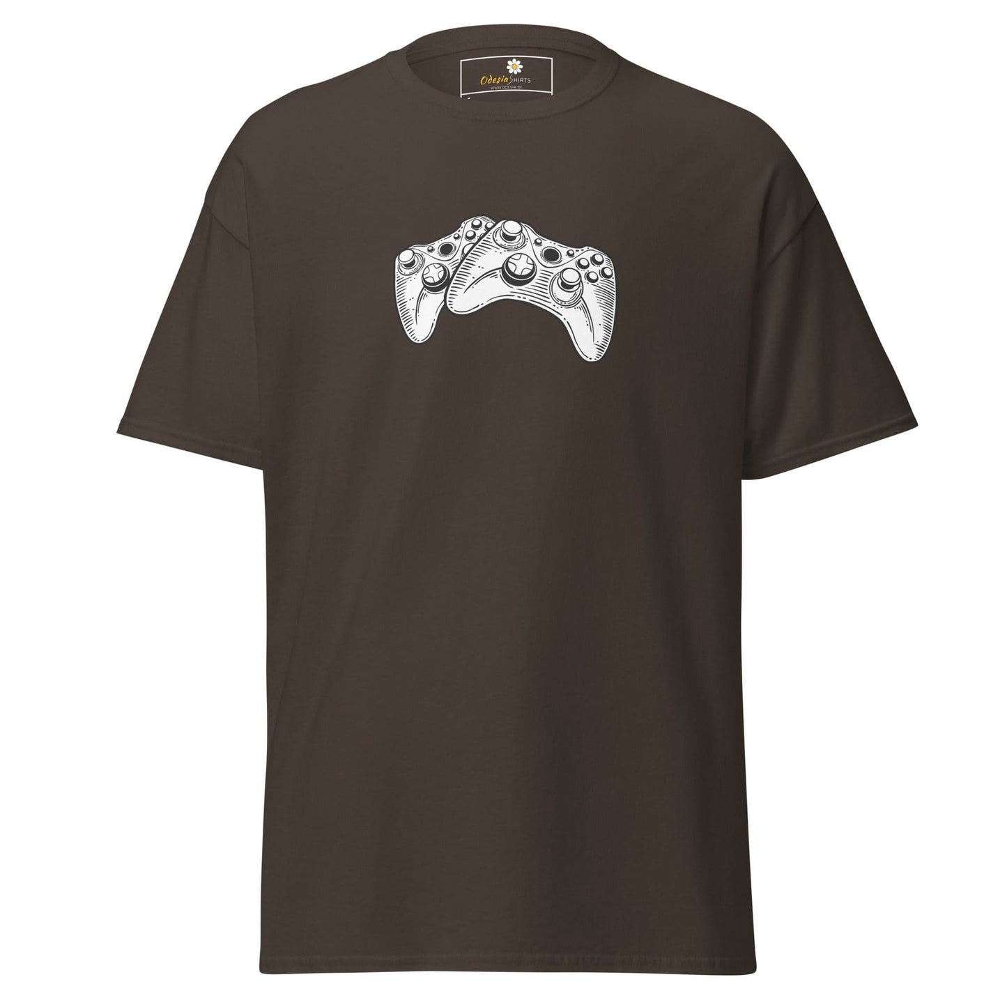 Unisex classic t-shirt - GAMERS CONTROLLERS - REGULAR - Dark Chocolate / S