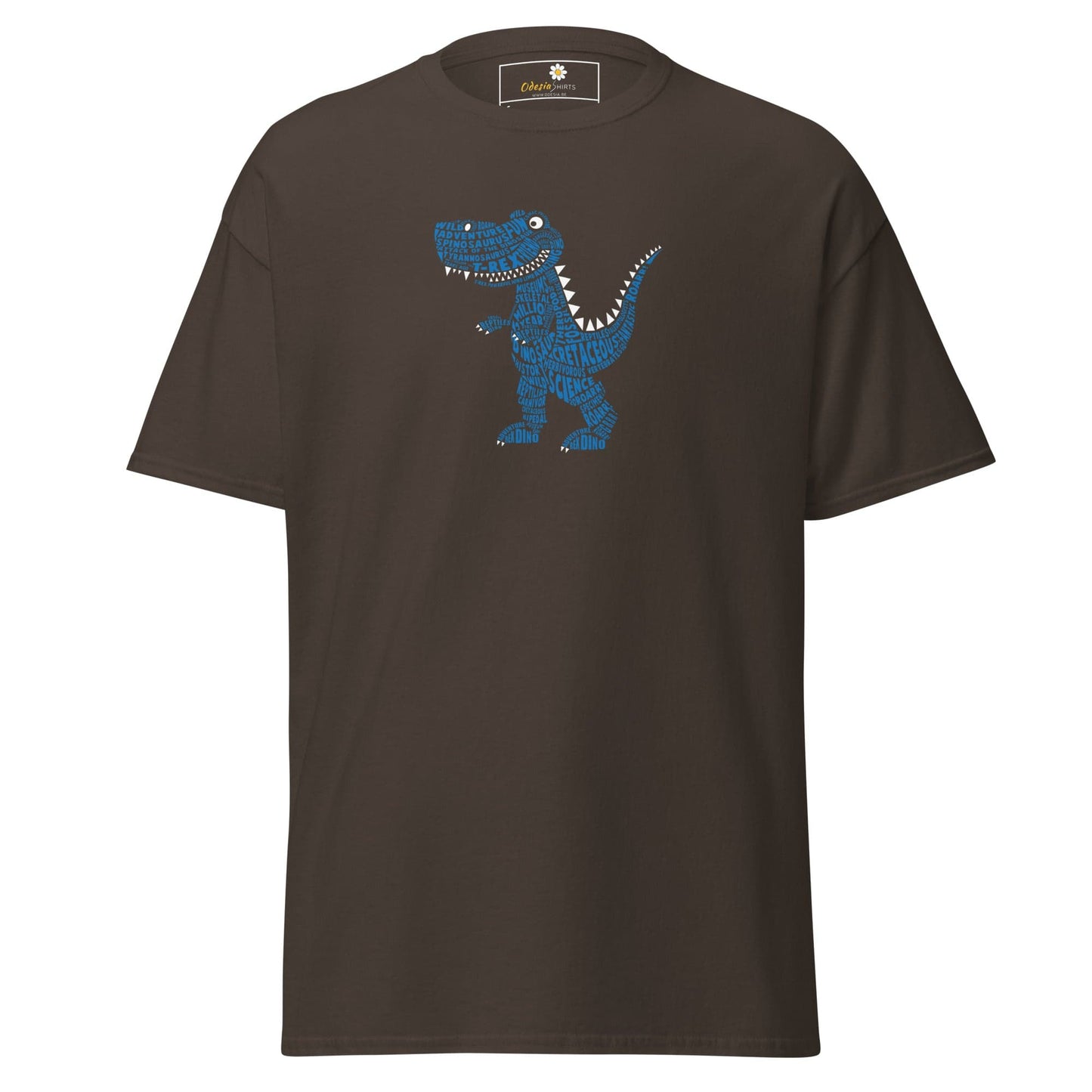 Unisex classic t-shirt - FUN LITTLE DINO - REGULAR - Dark Chocolate / S